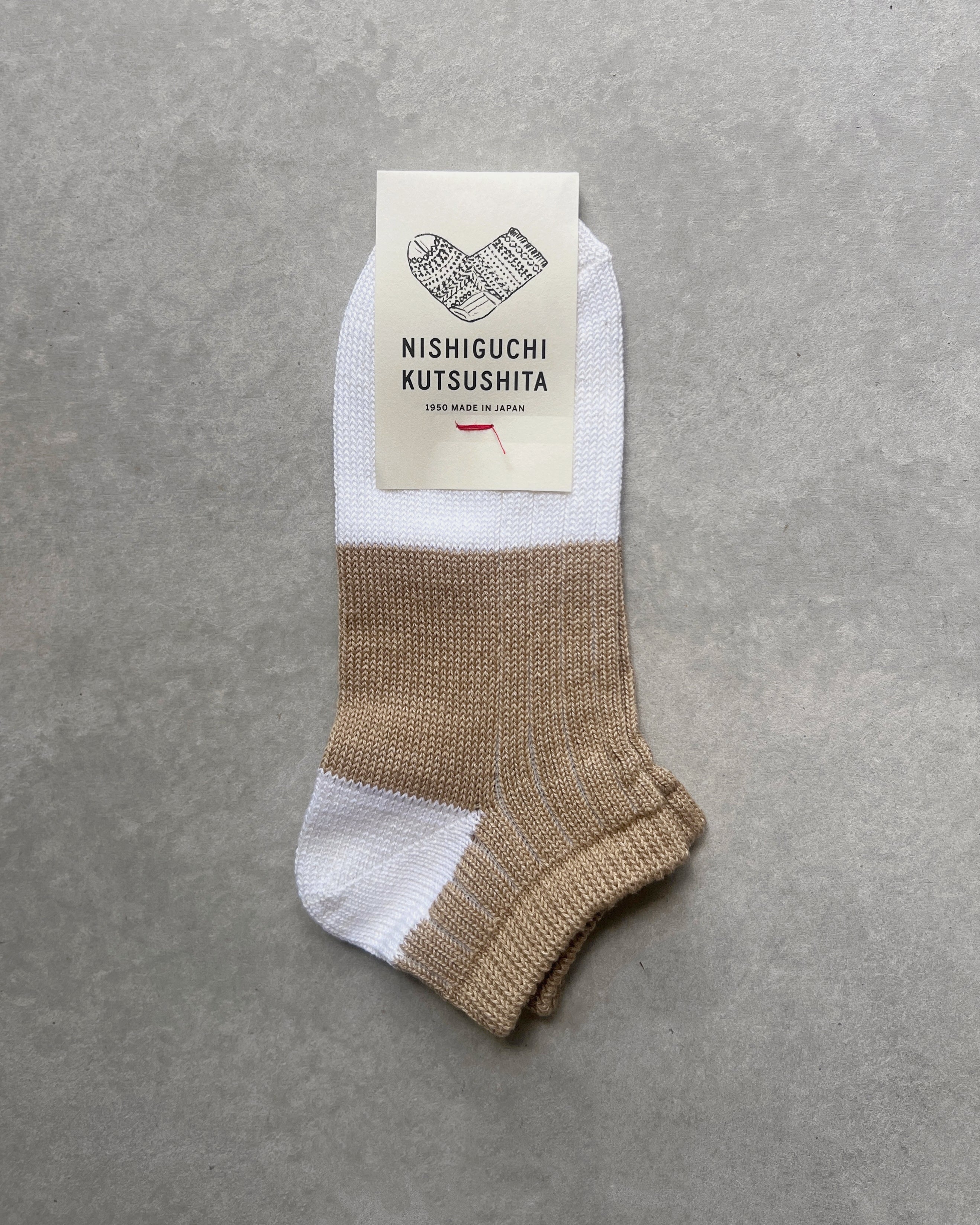 nishiguchi kutsushita : boston linen cotton anklet sock