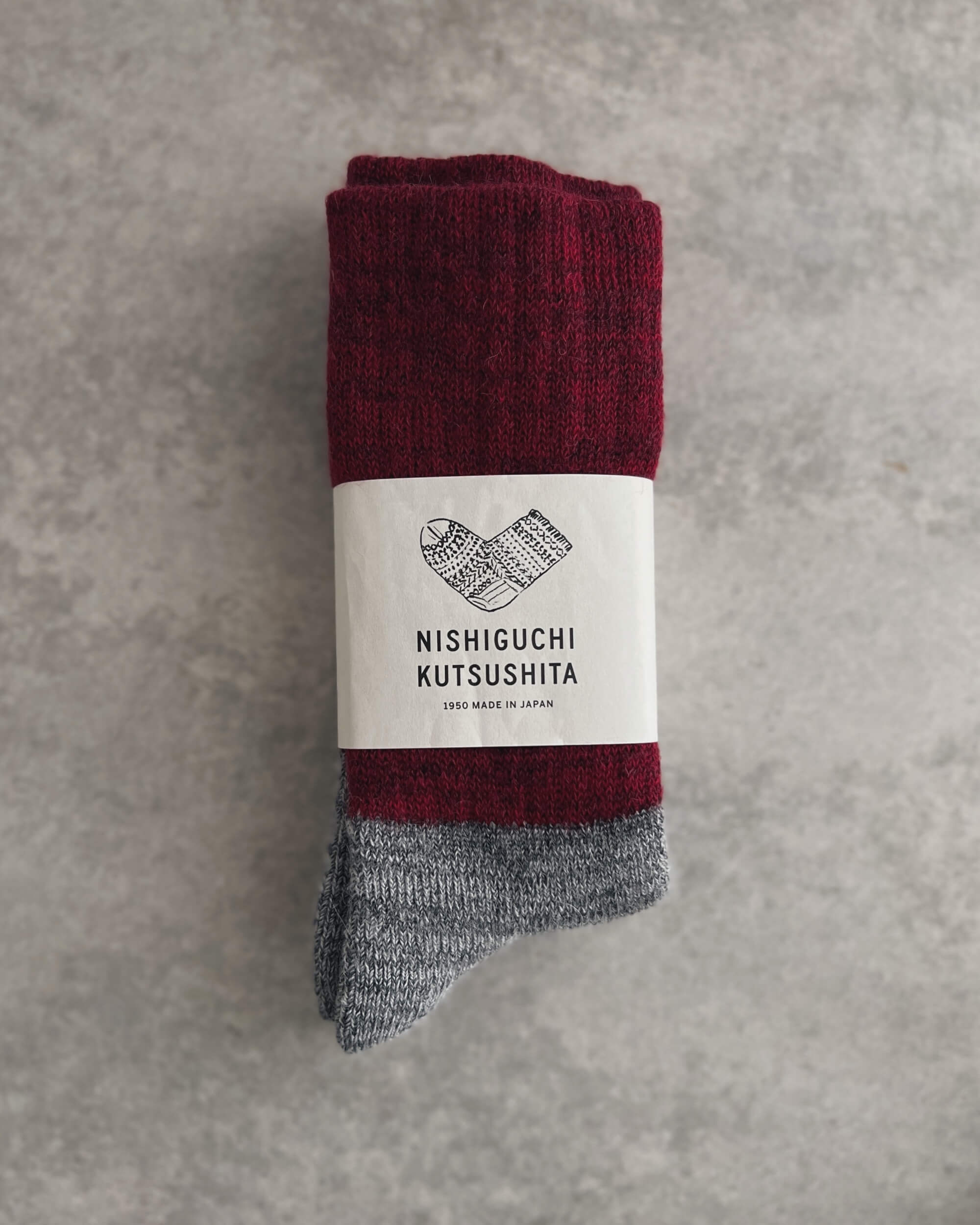 nishiguchi kutsushita : oslo mohair wool pile sock