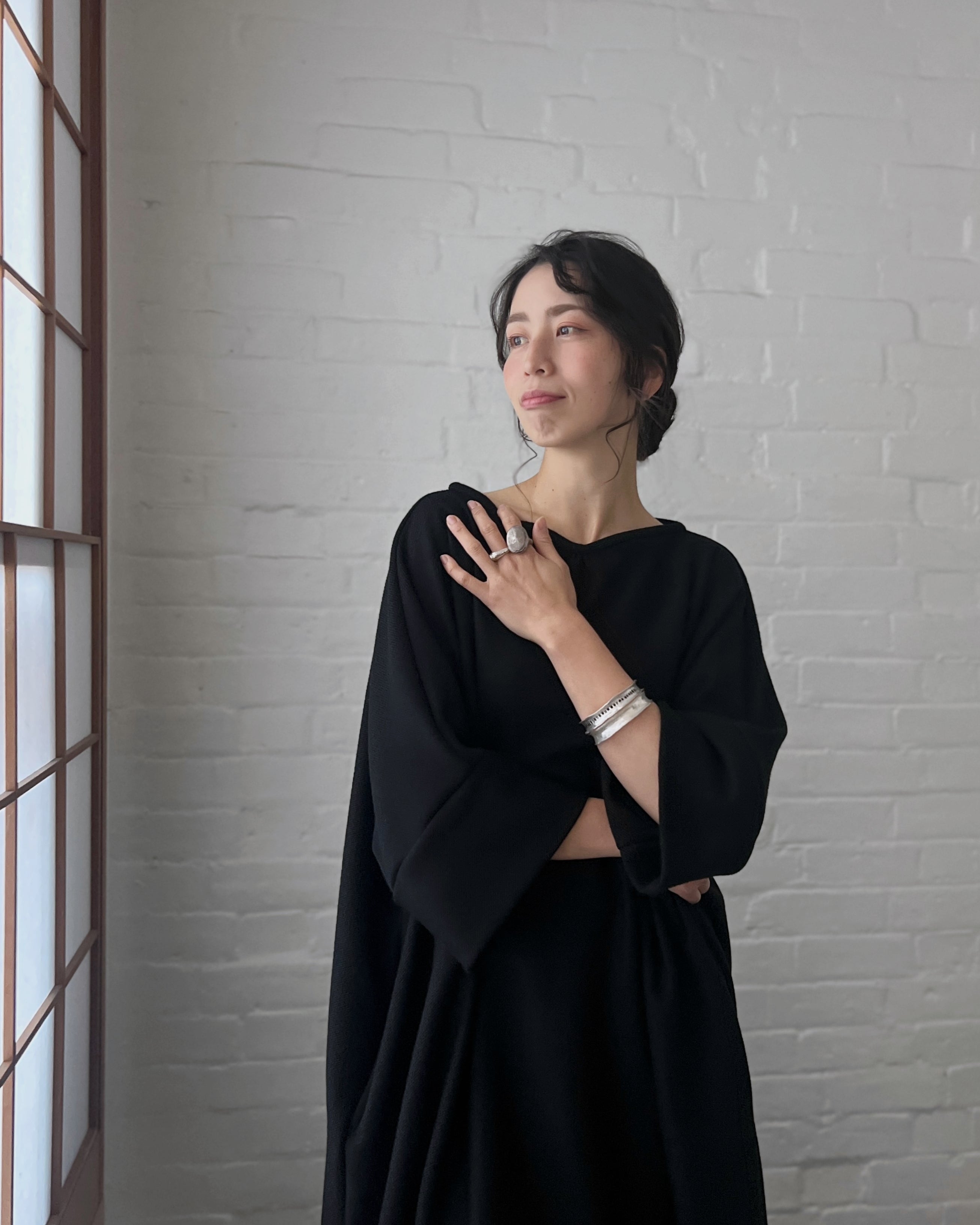 LJ struthers : ramie linen quadro dress
