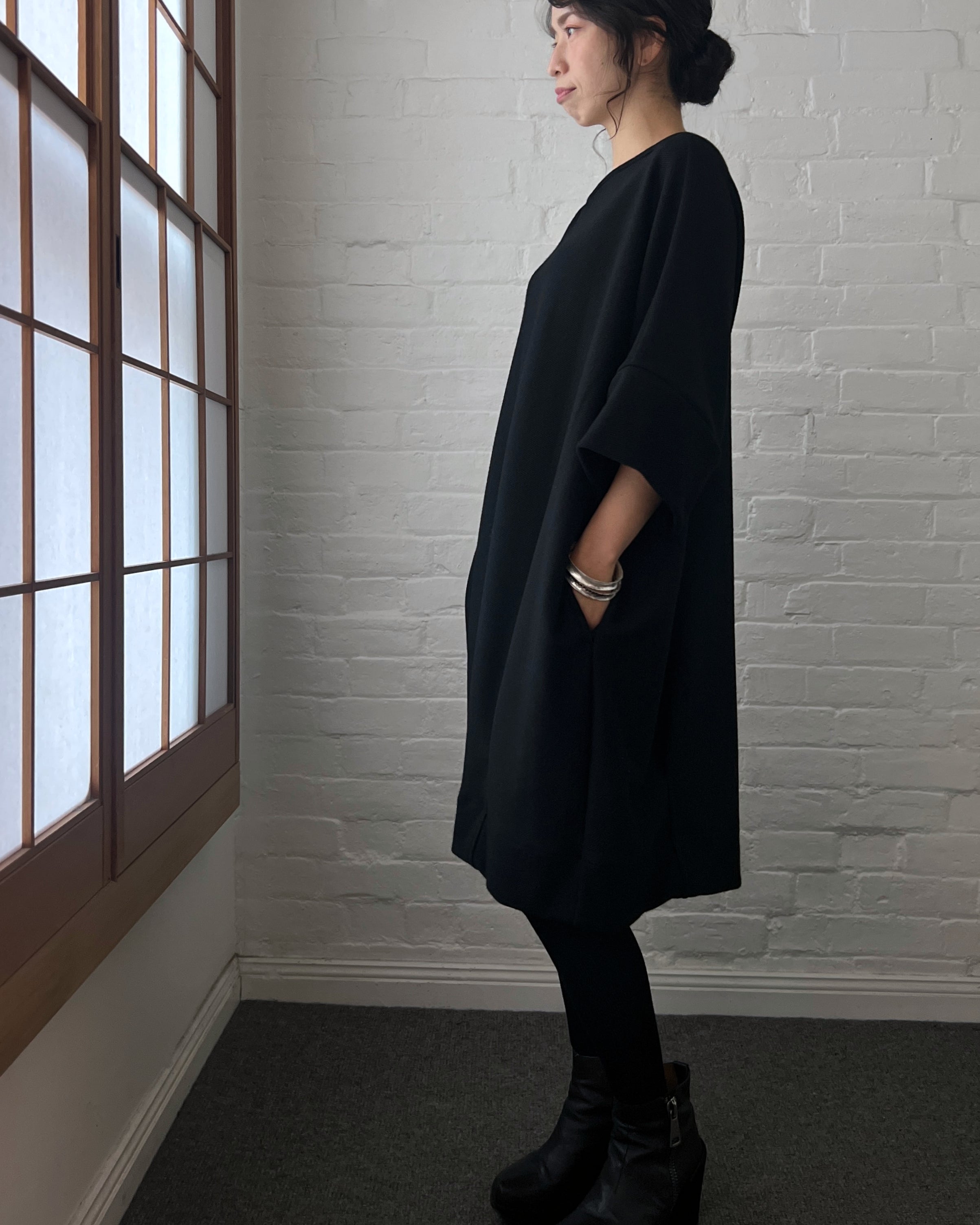 LJ struthers : ramie linen quadro dress