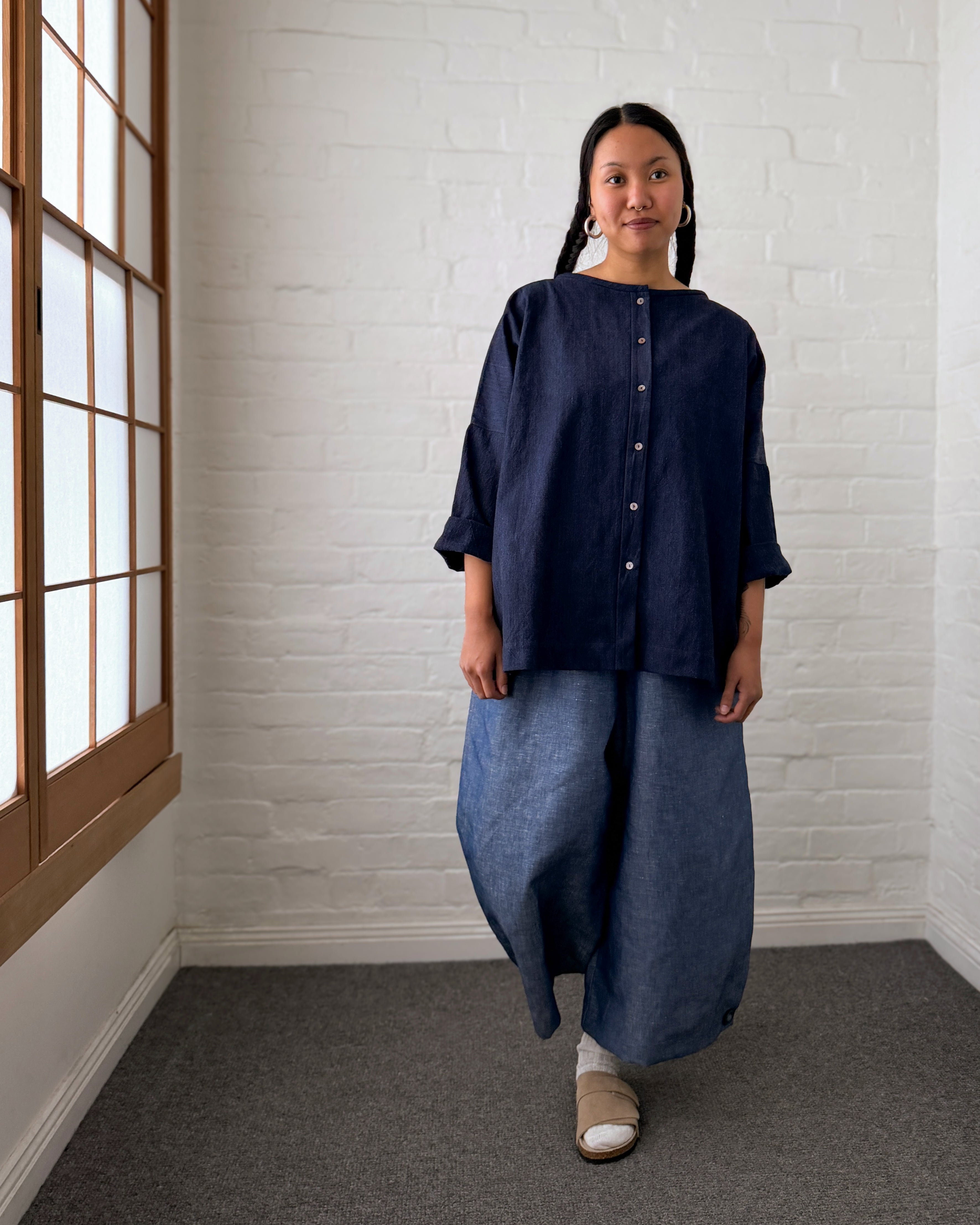 LJ struthers : indigo dyed shirt