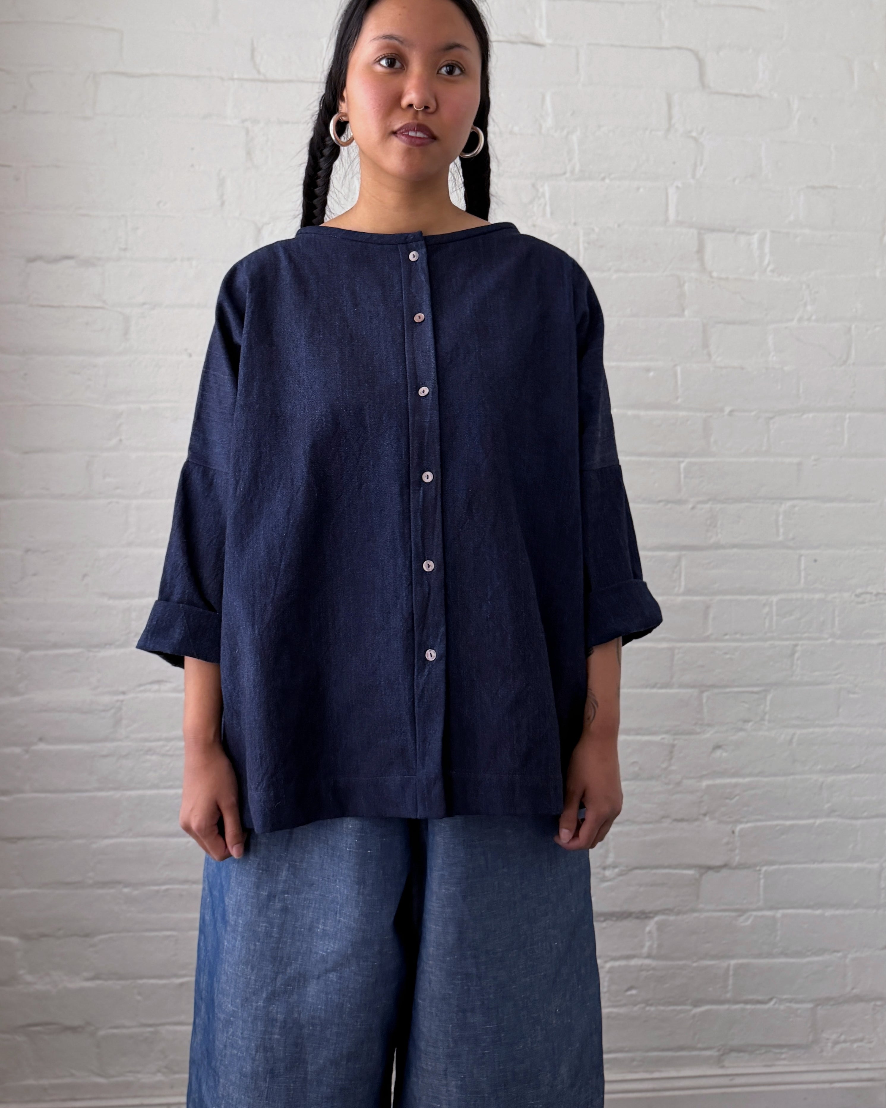 LJ struthers : indigo dyed shirt