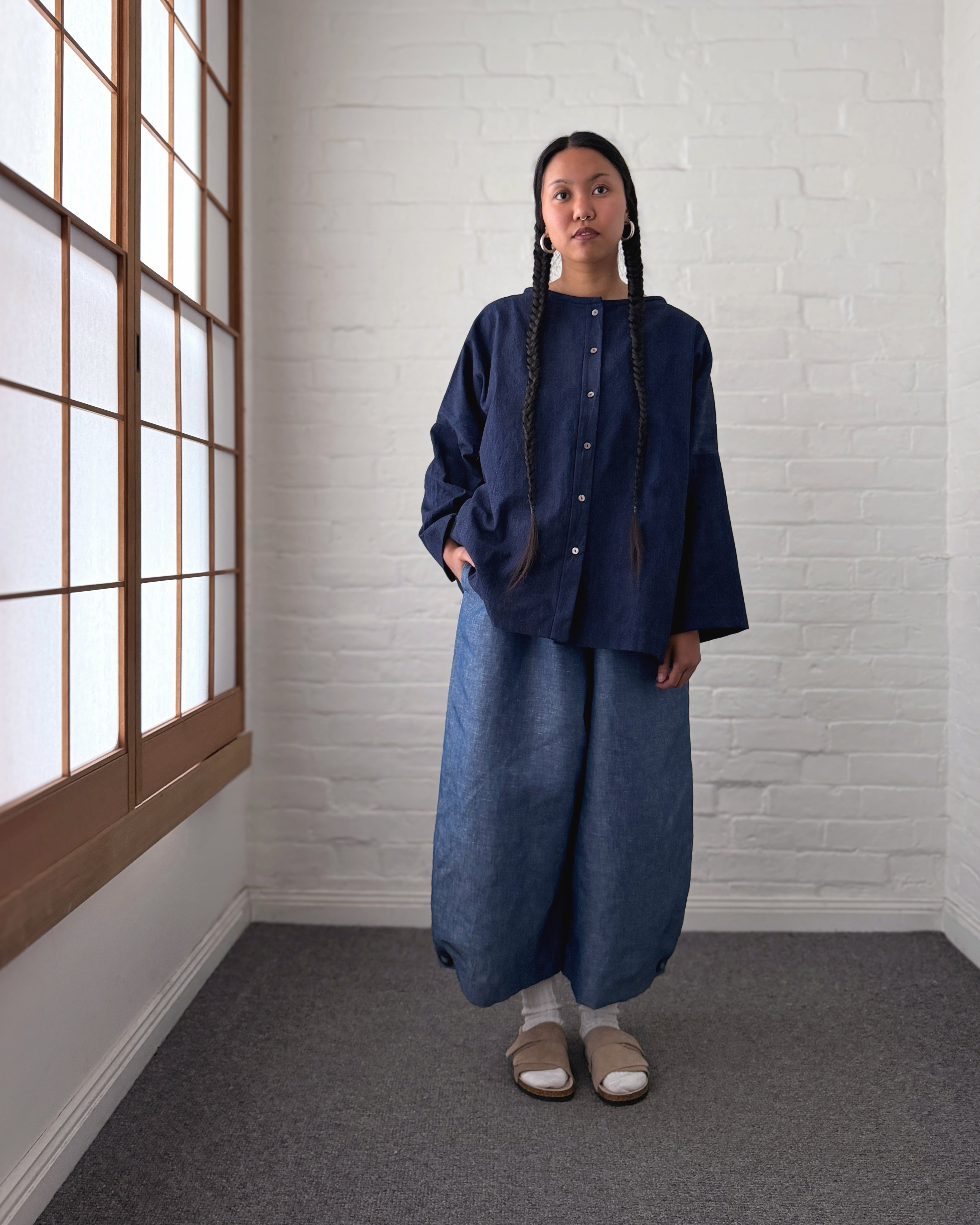 LJ struthers : indigo dyed shirt
