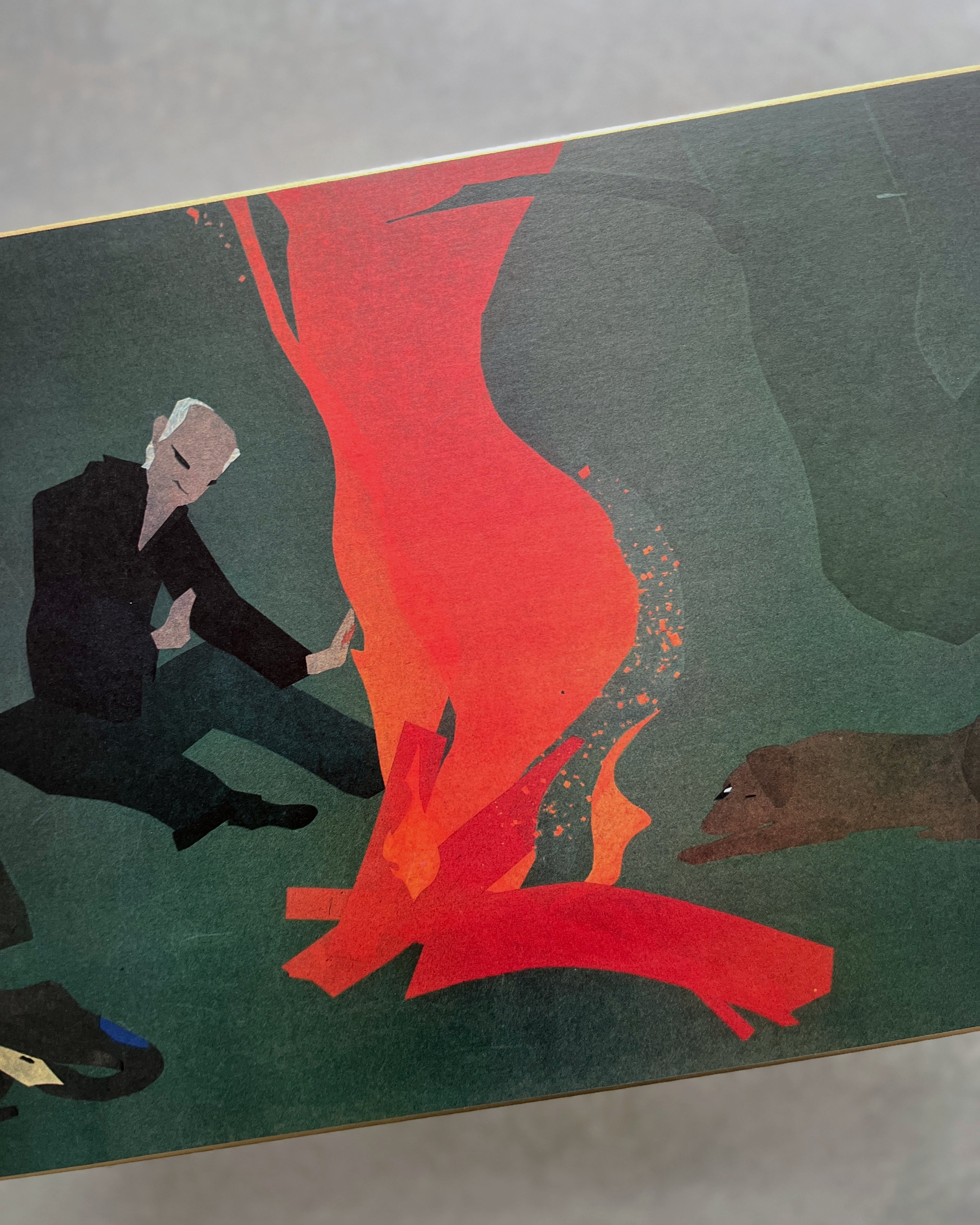 vintage japanese print : fireside