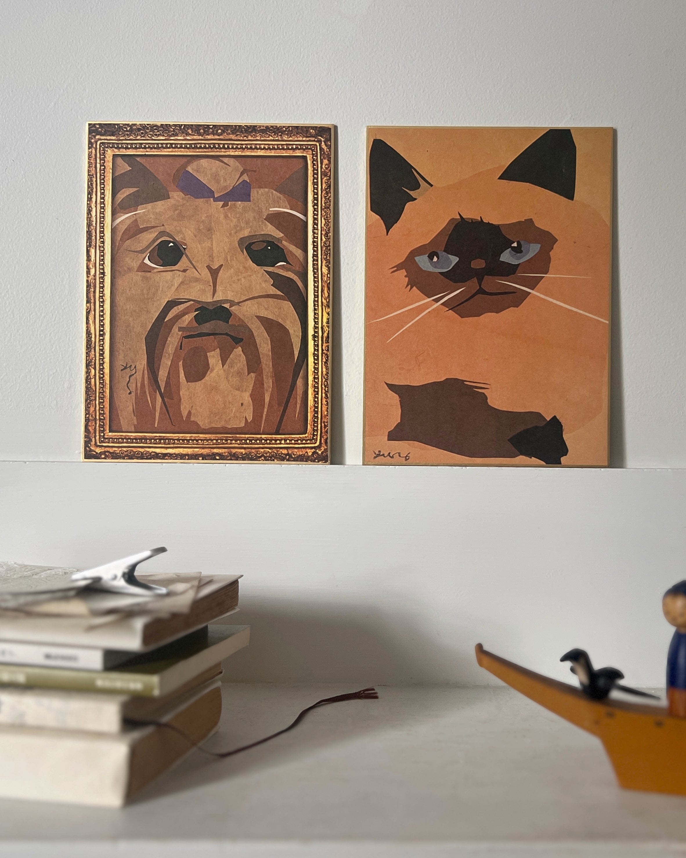 vintage japanese print : spaniel