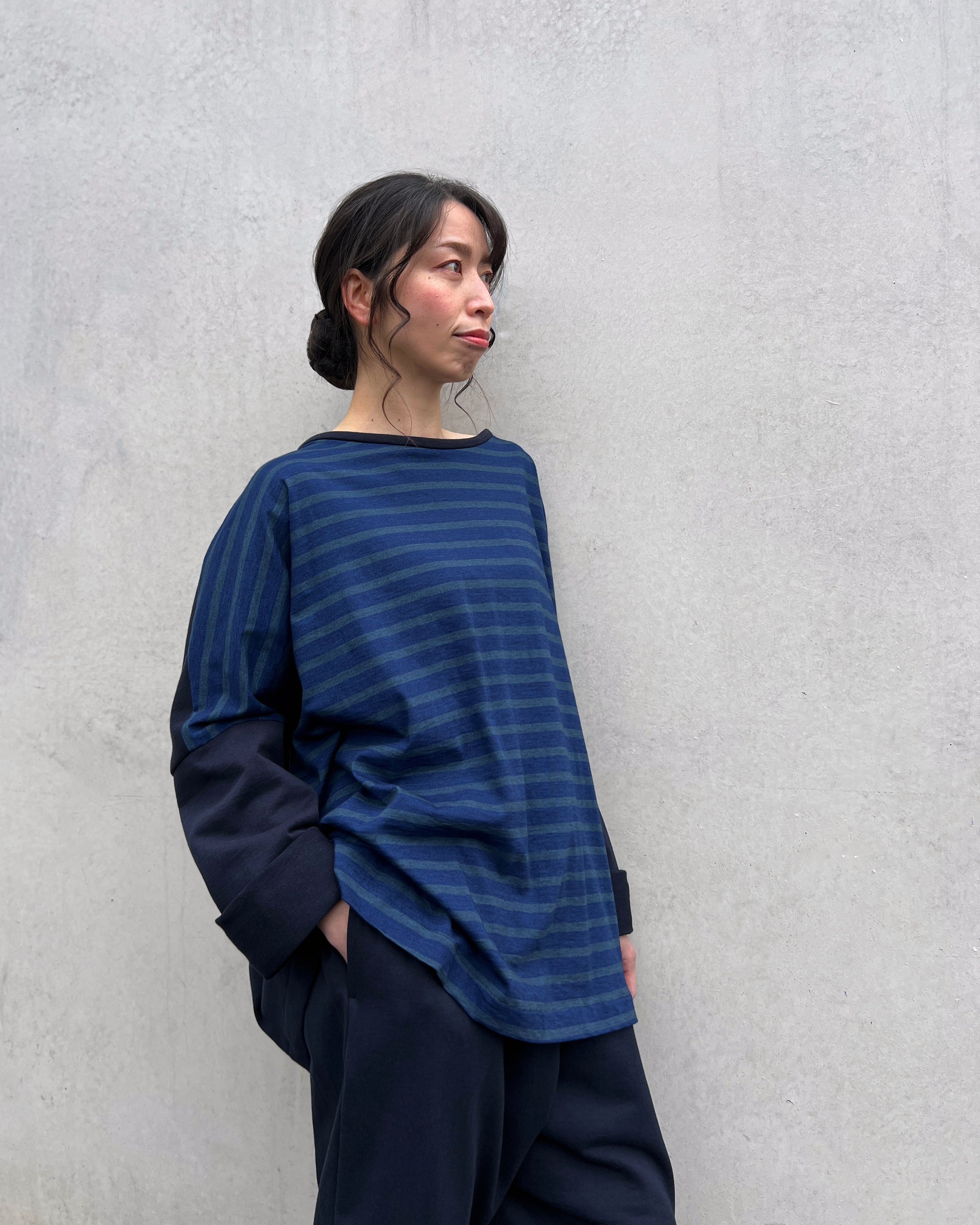 LJ struthers : cotton knit parallel smock