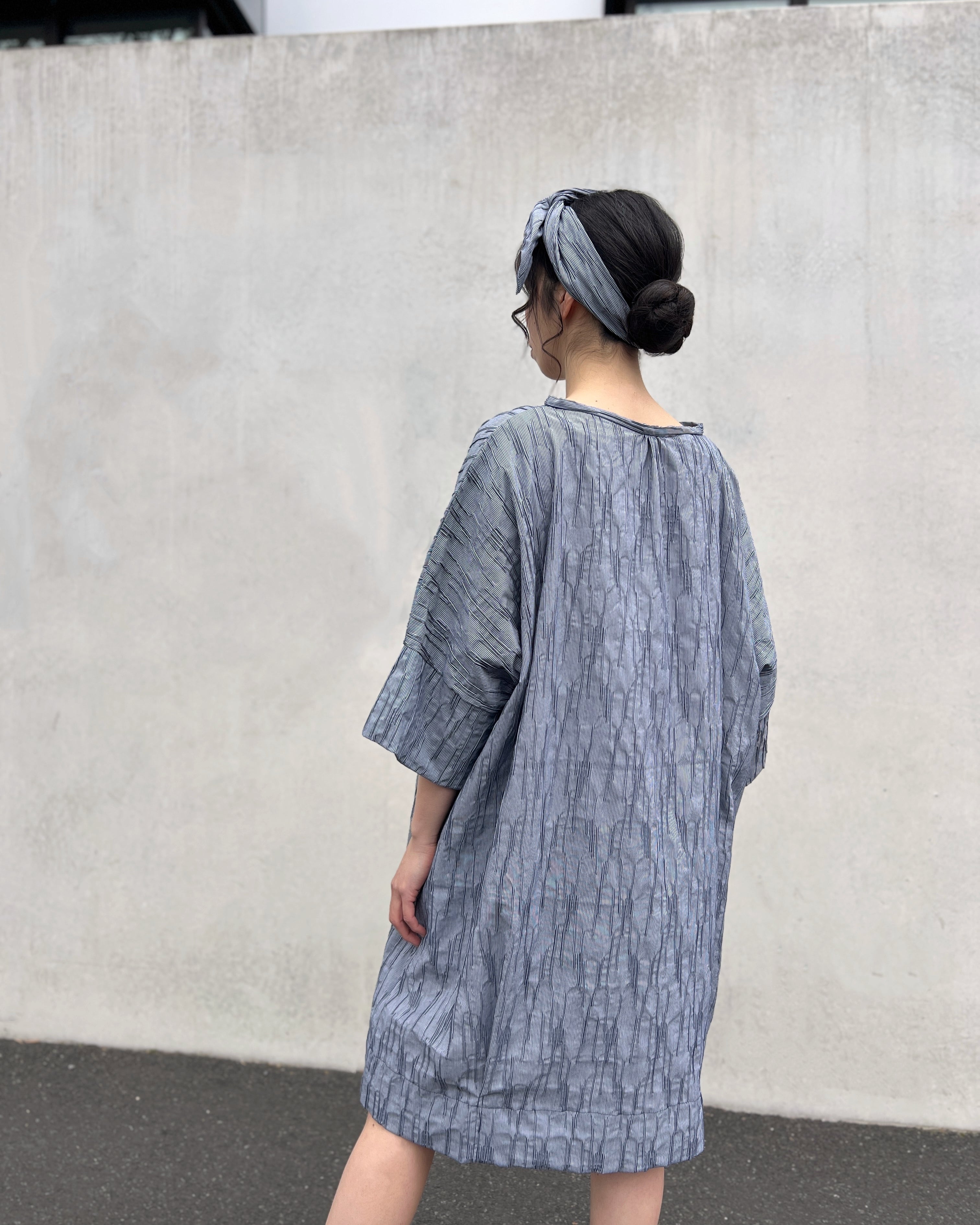 LJ struthers : textured cotton quadro dress