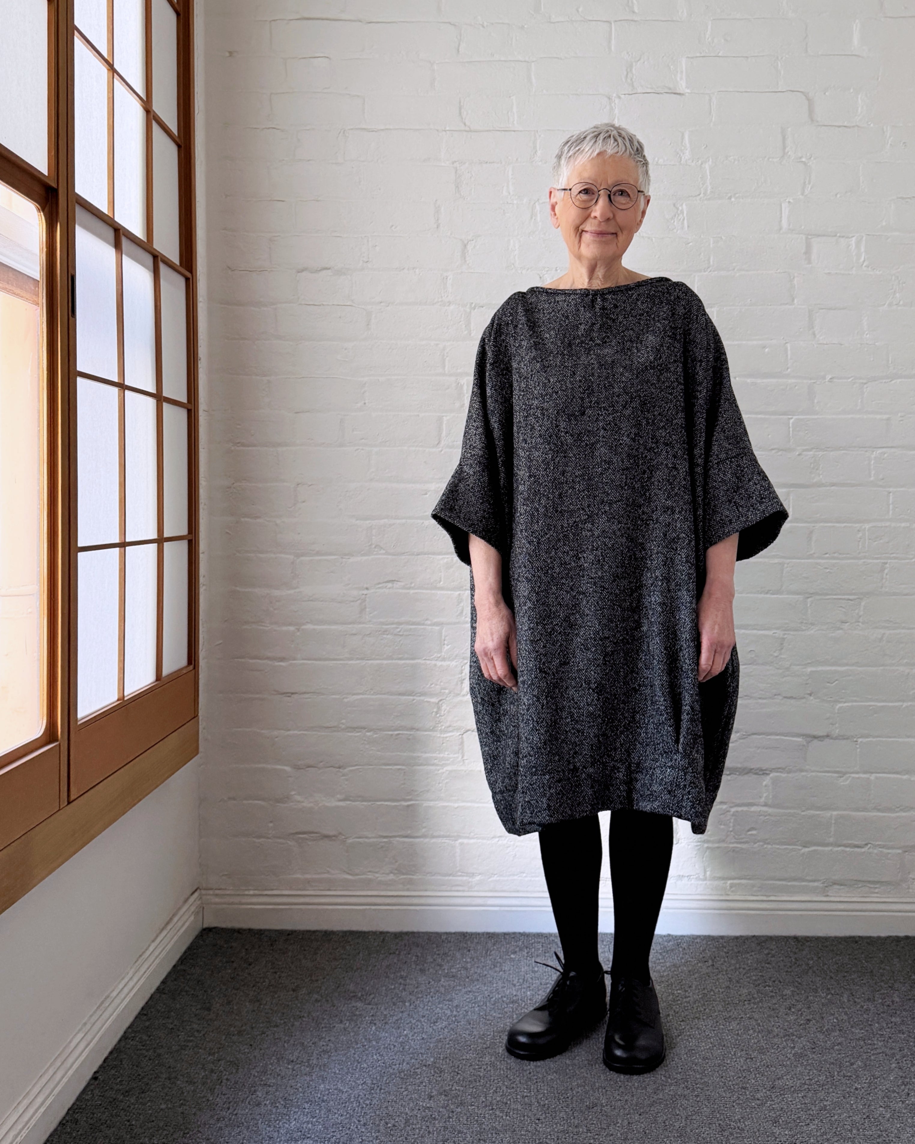 LJ struthers : wool quadro dress