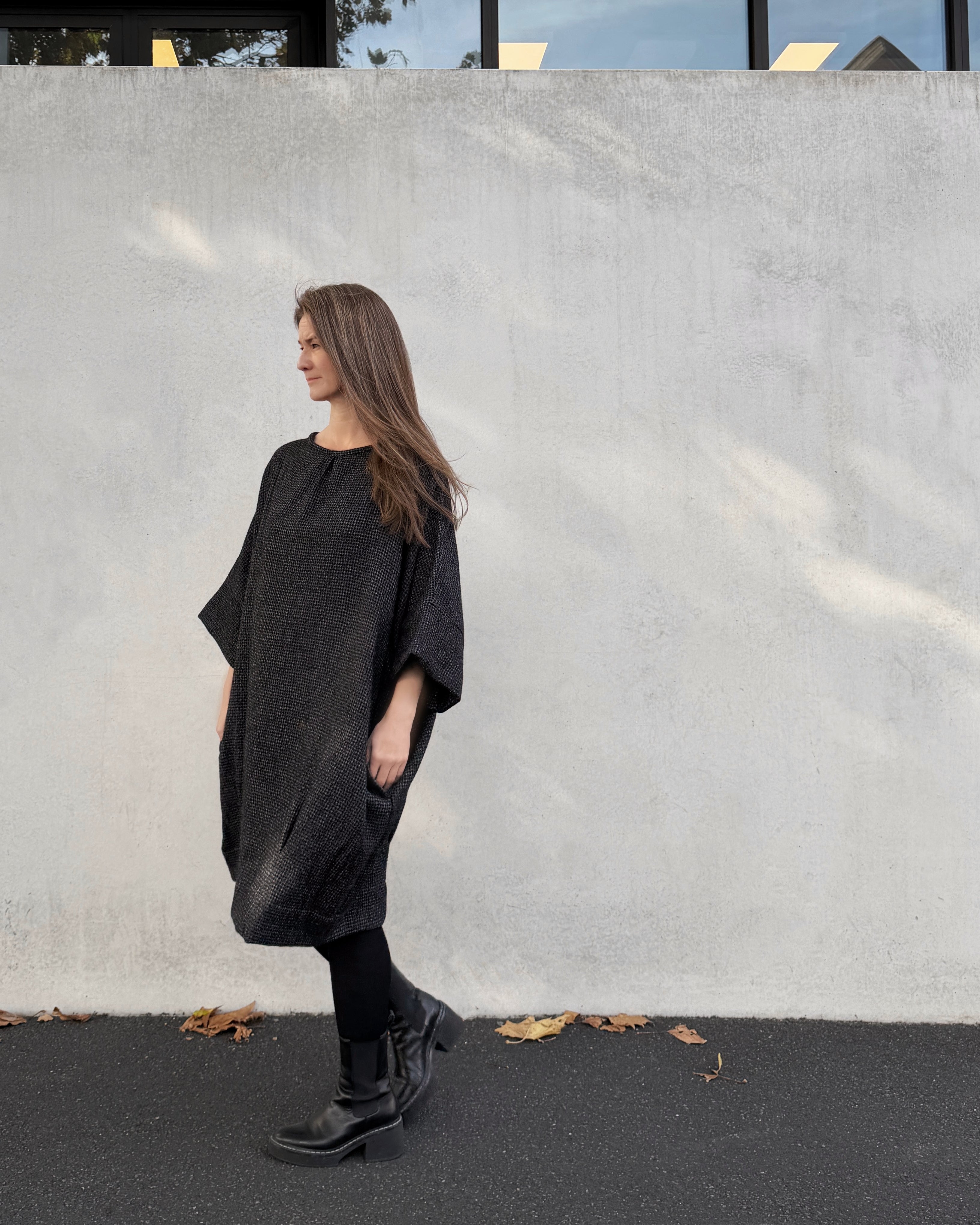 LJ struthers : wool quadro dress