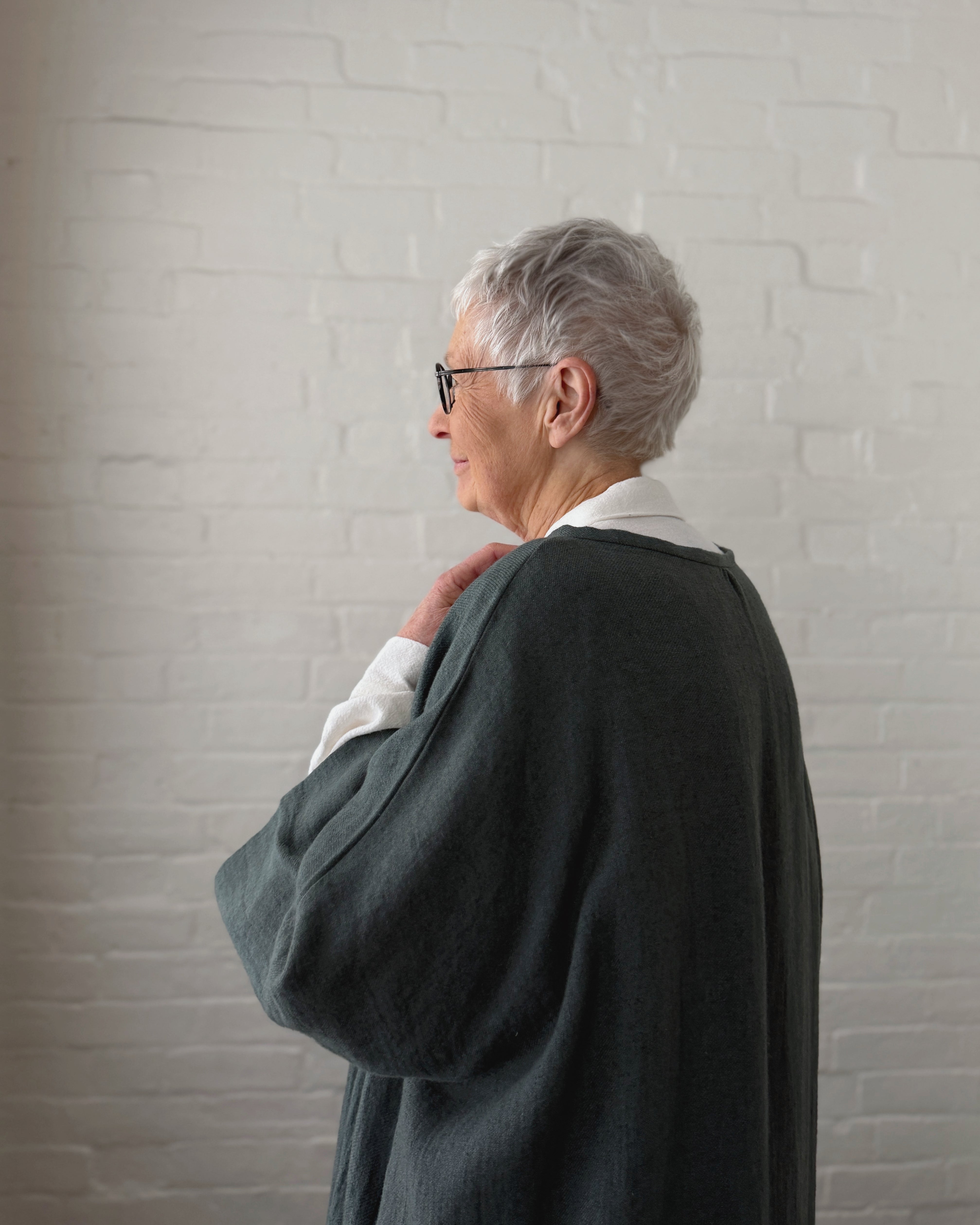 LJ struthers : ramie linen quadro dress