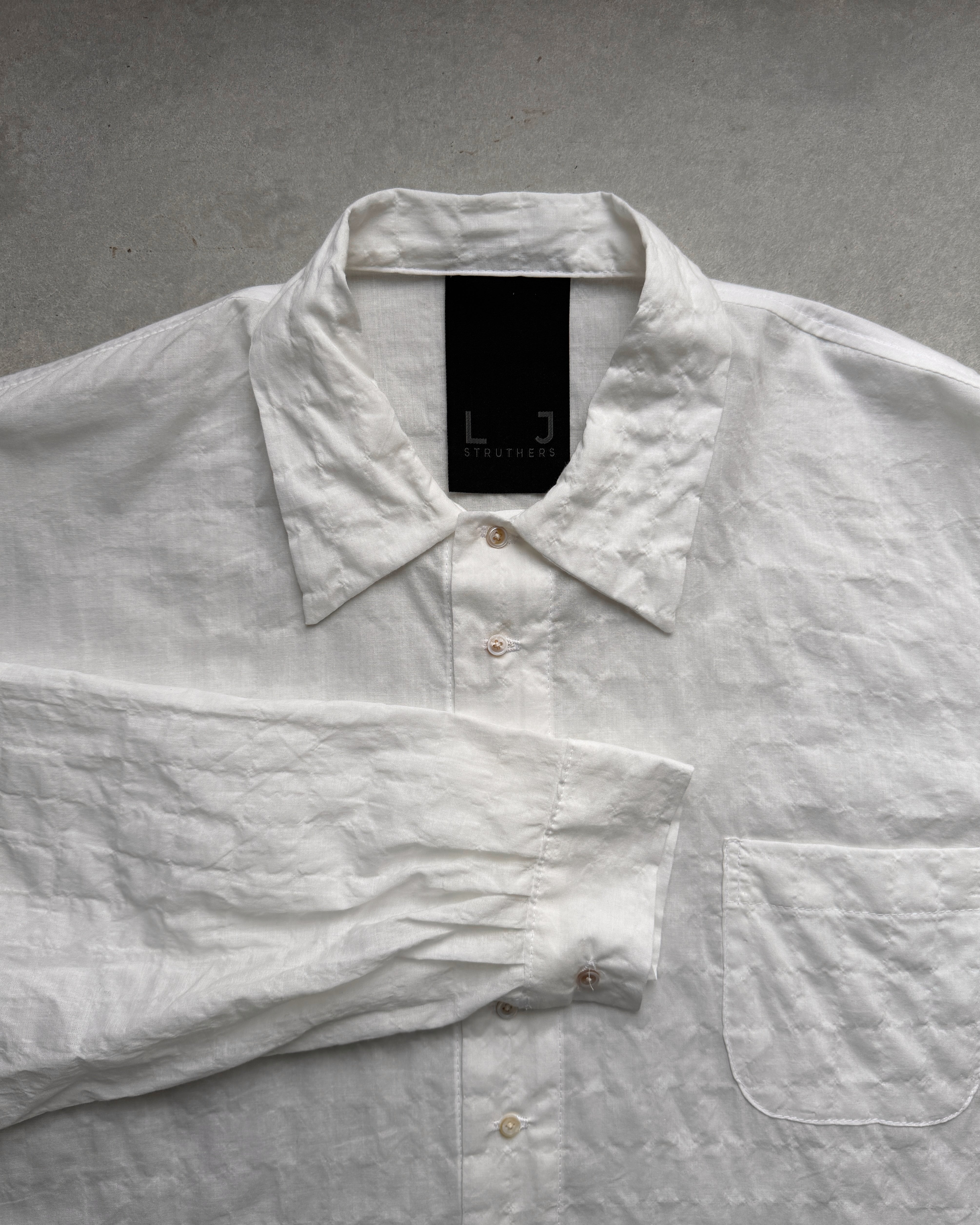 LJ struthers :  lightweight white cotton shirt
