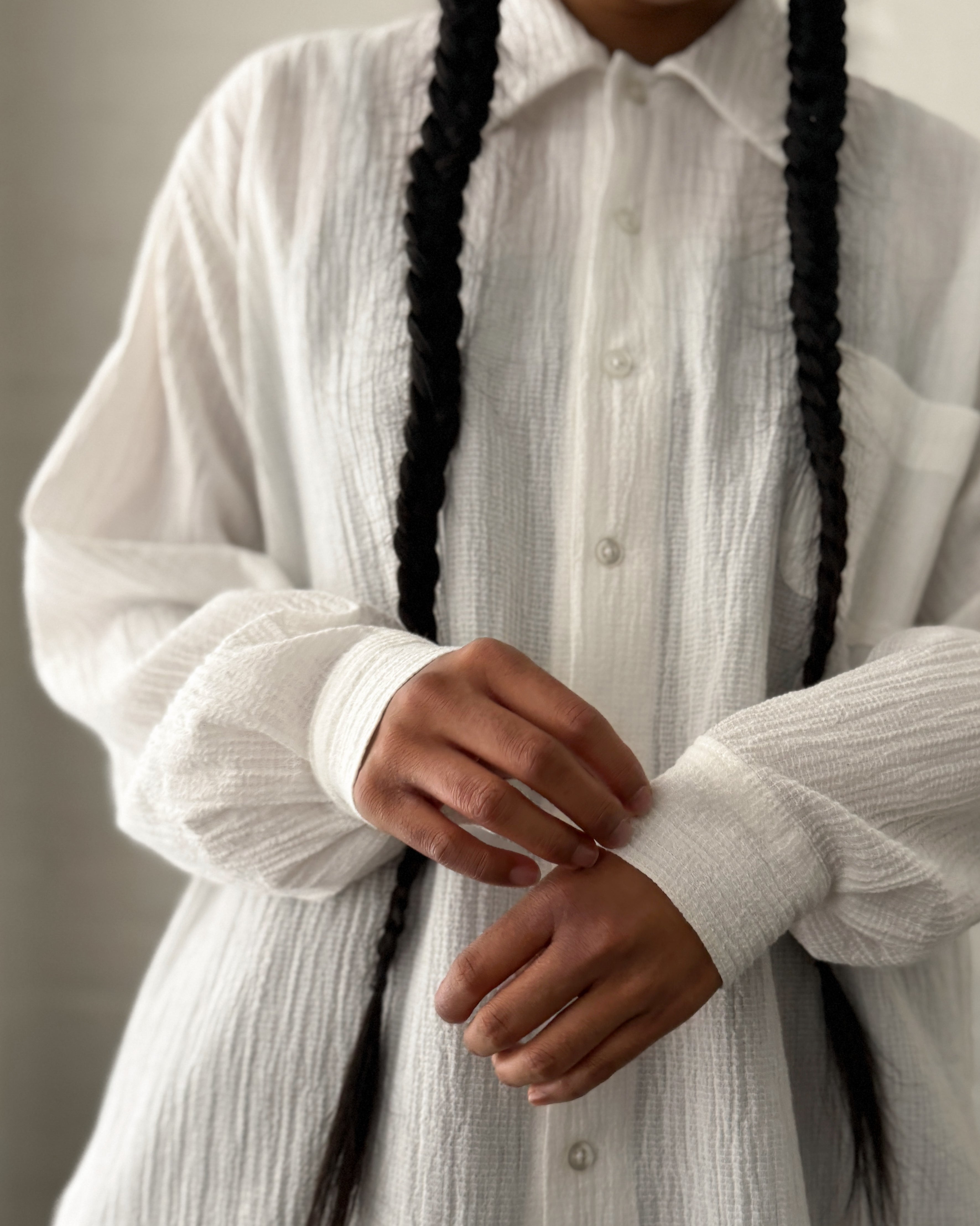 LJ struthers : textured cotton shirt
