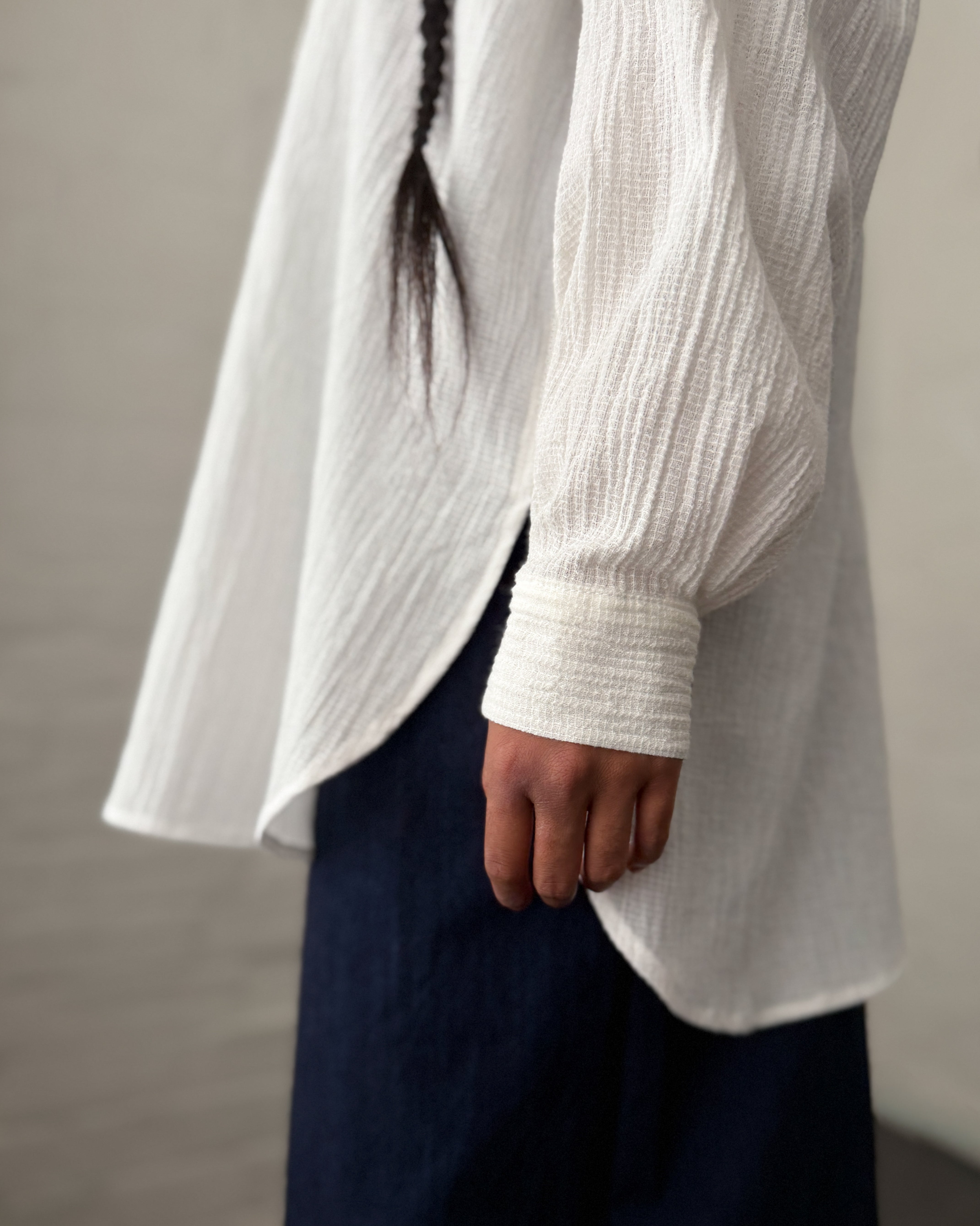 LJ struthers : textured cotton shirt