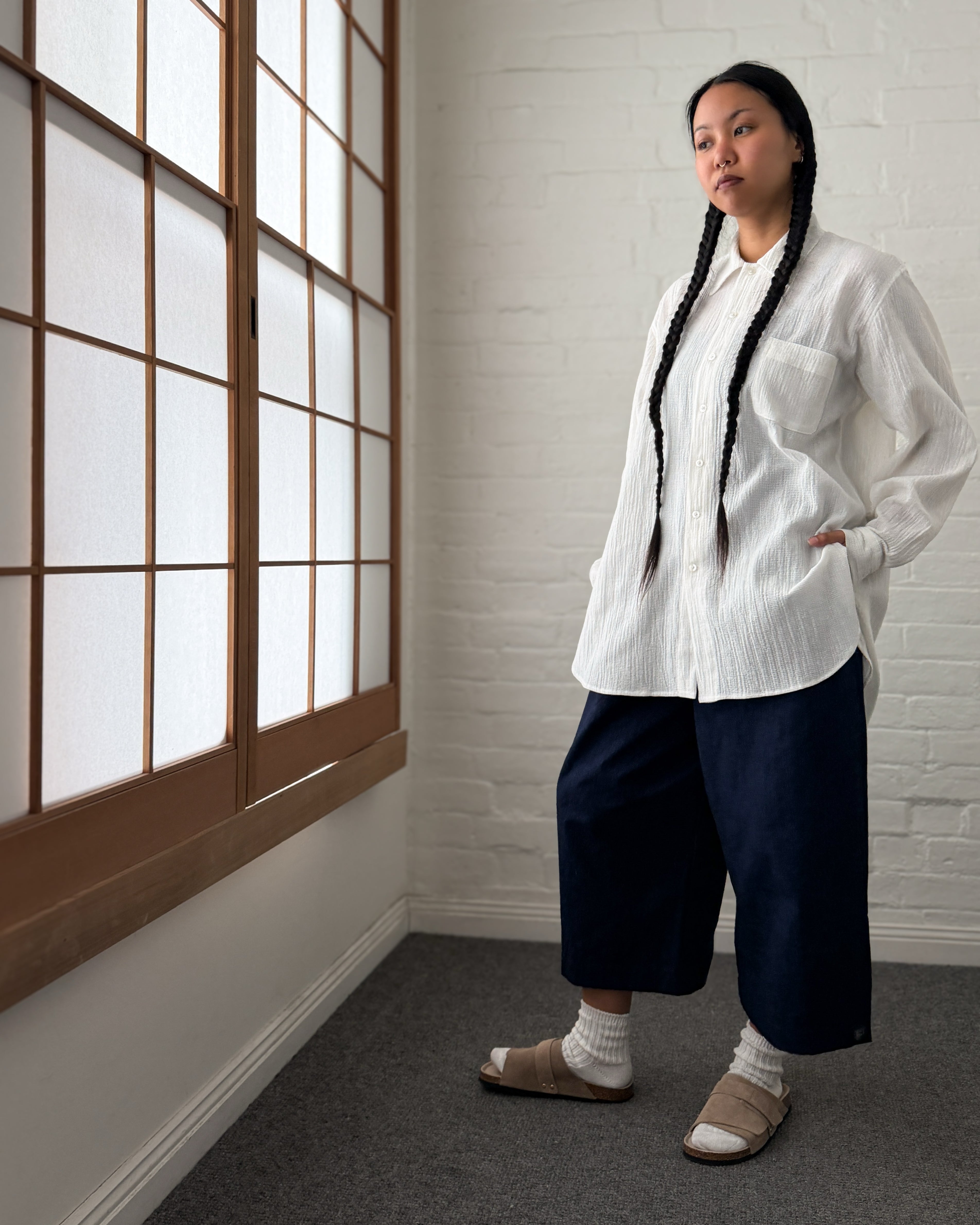 LJ struthers : textured cotton shirt