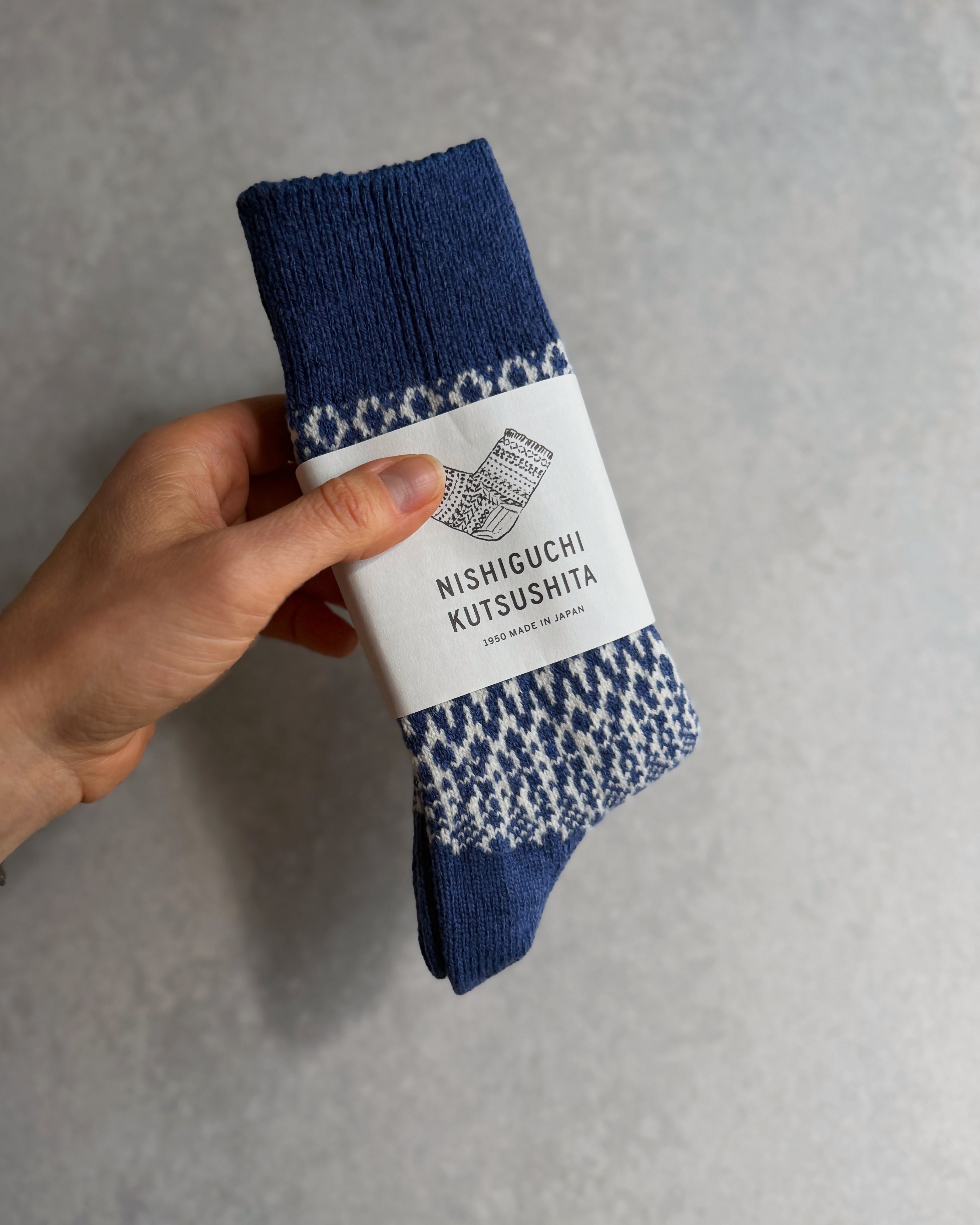 nishiguchi kutsushita : oslo wool jacquard socks