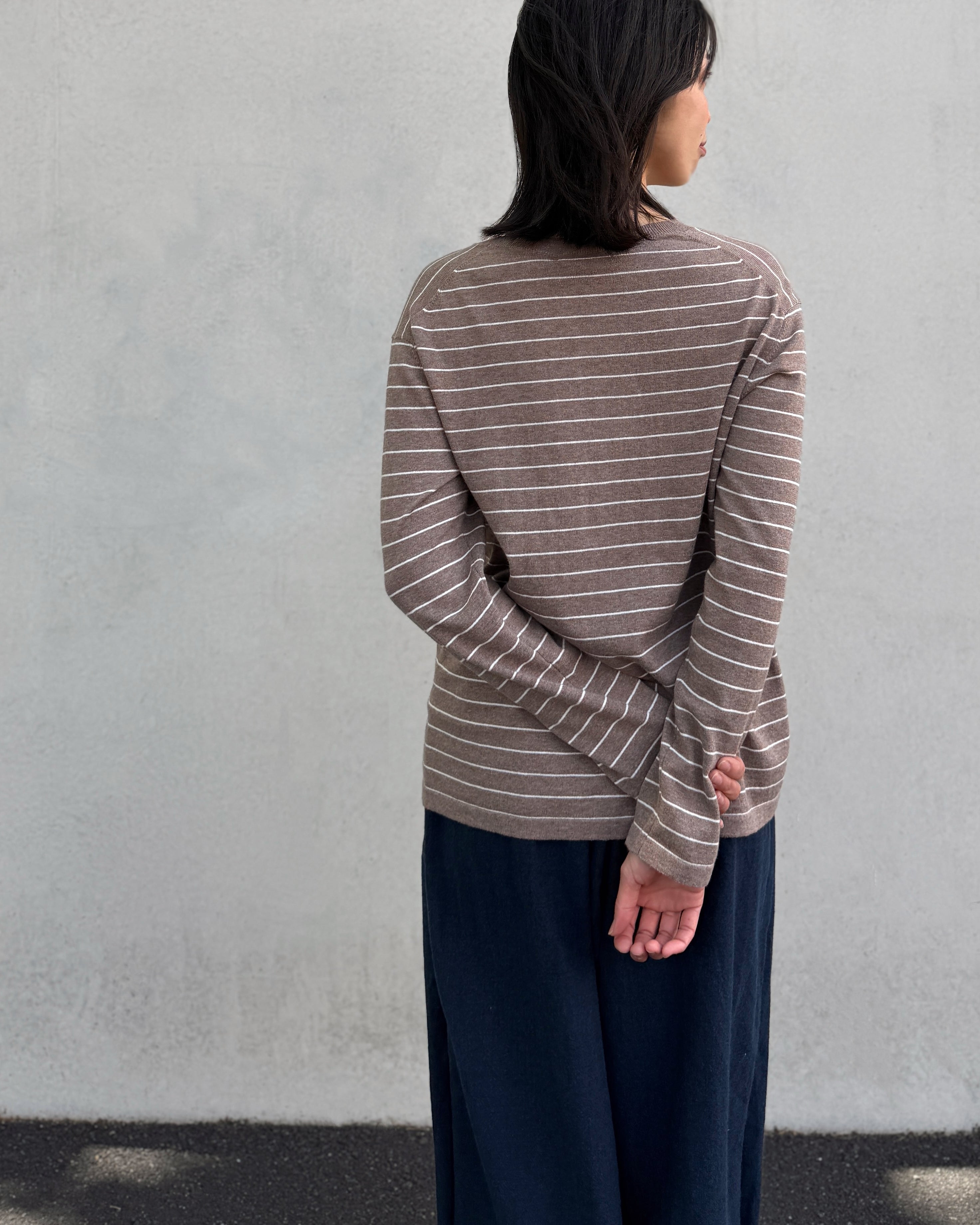 cashmerism : cotton cashmere striped long sleeve tee