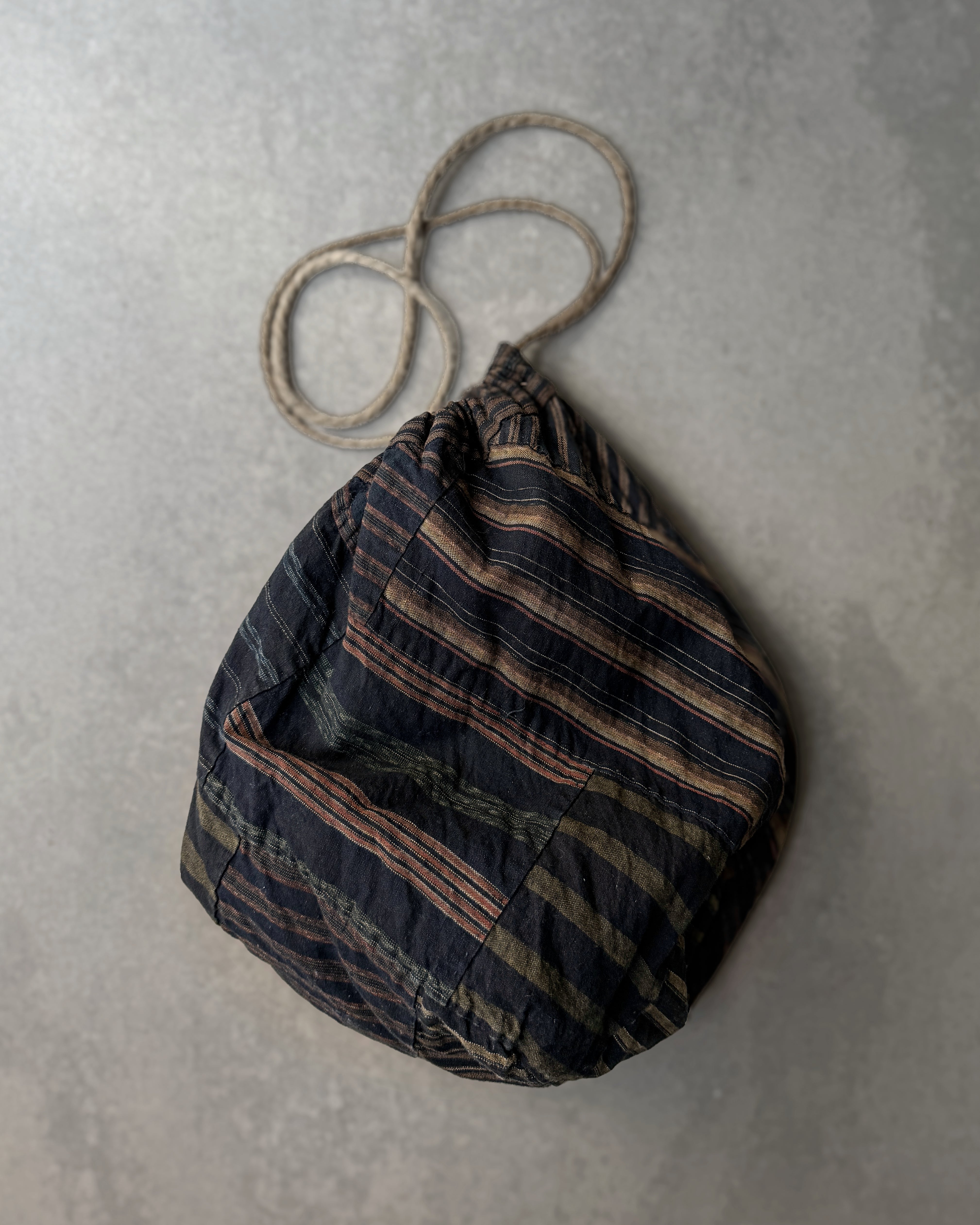 vintage drawstring bag
