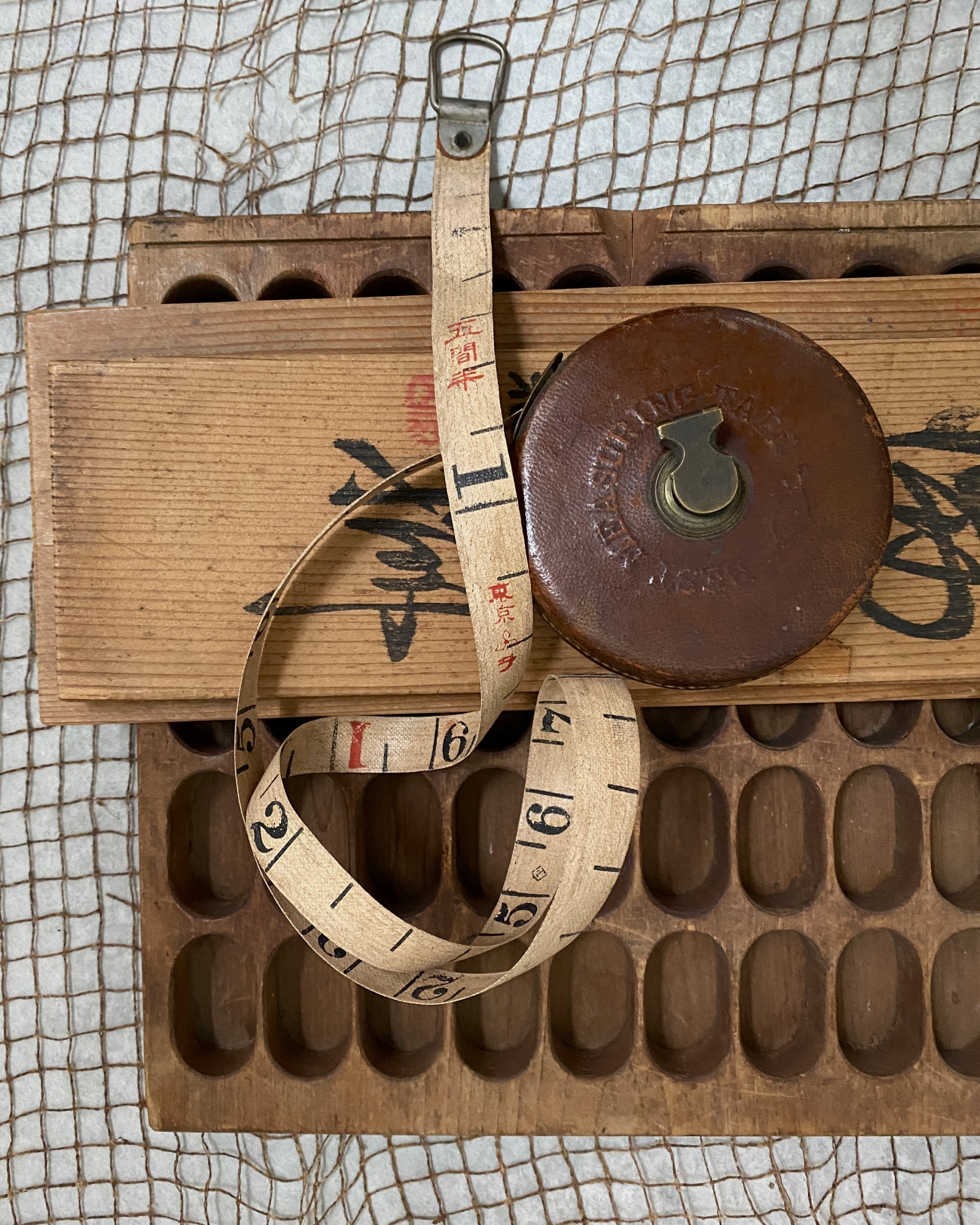 vintage japanese leather tape measure
