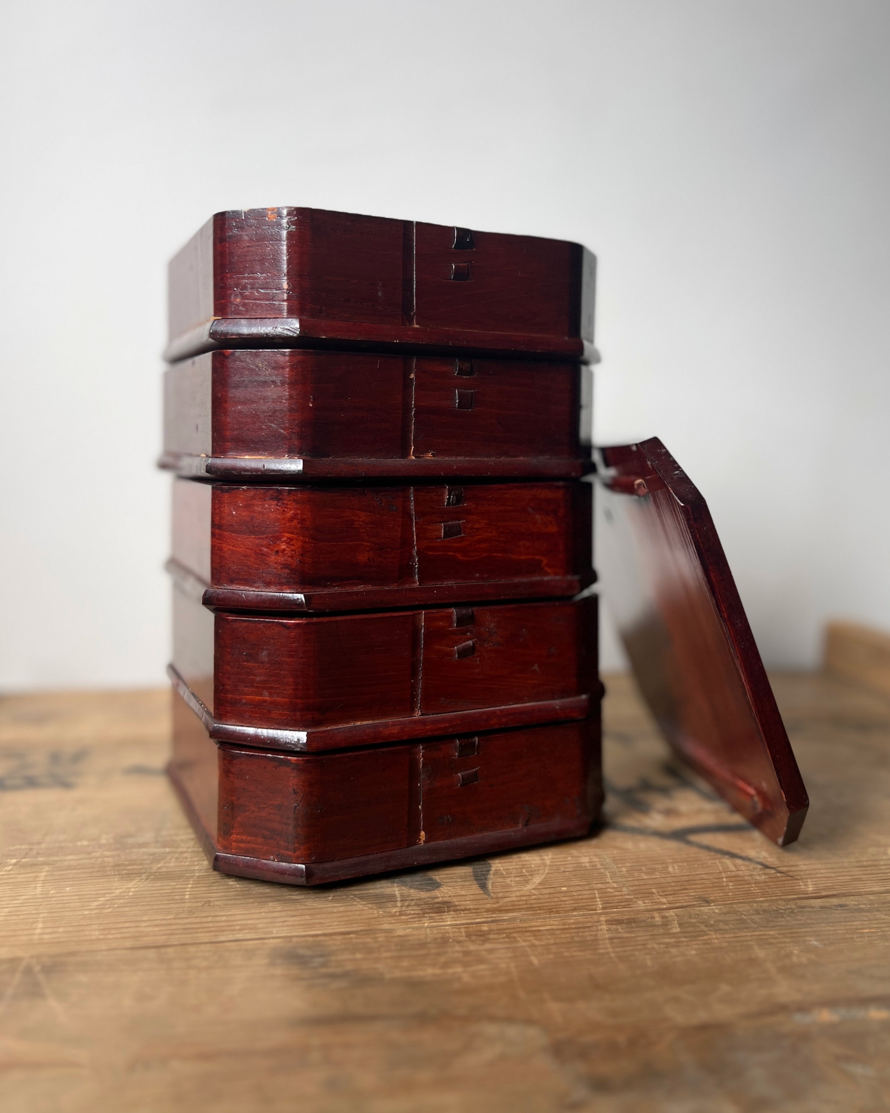 vintage wood stacking trays/diatokuji bento