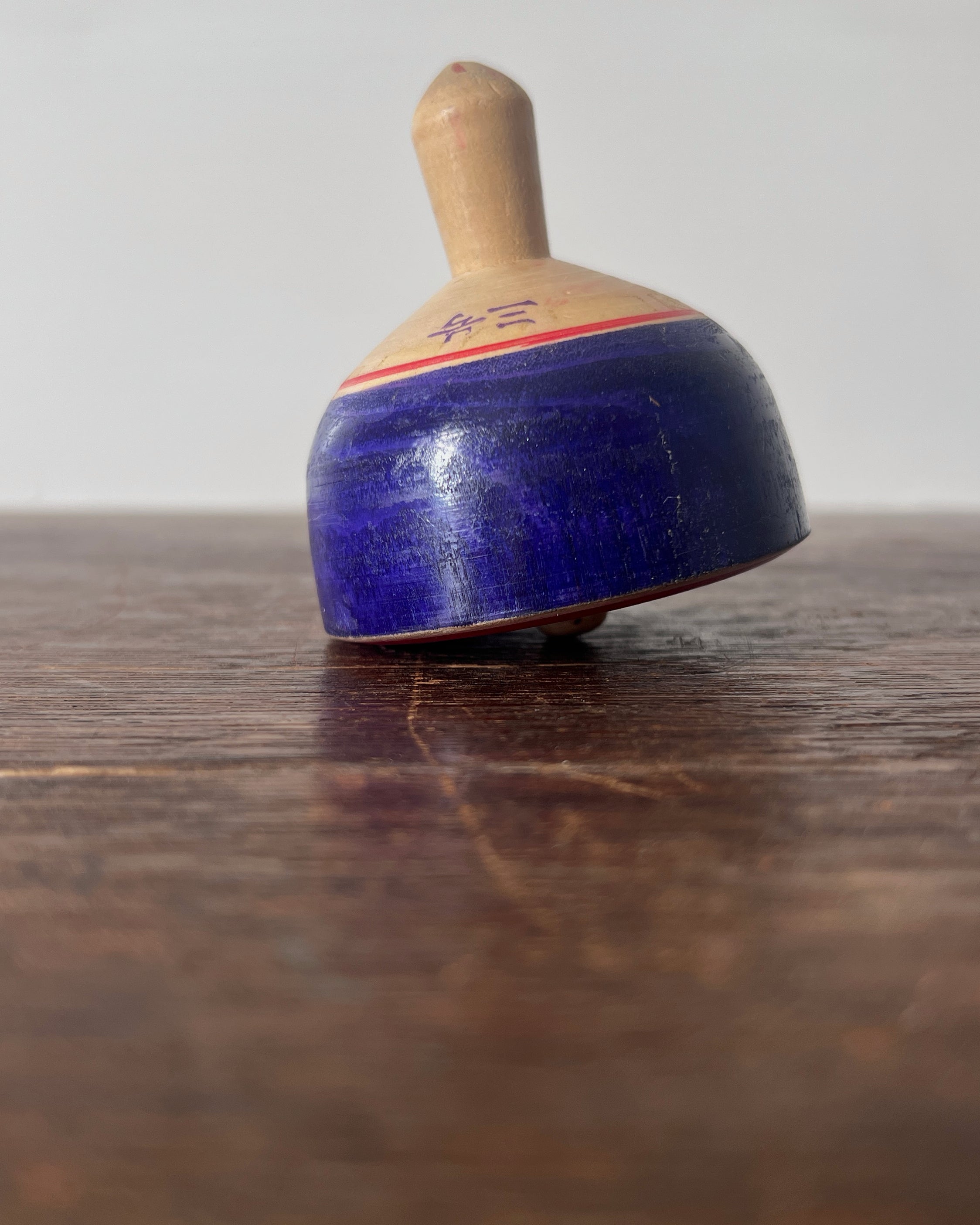 vintage wooden spinning top