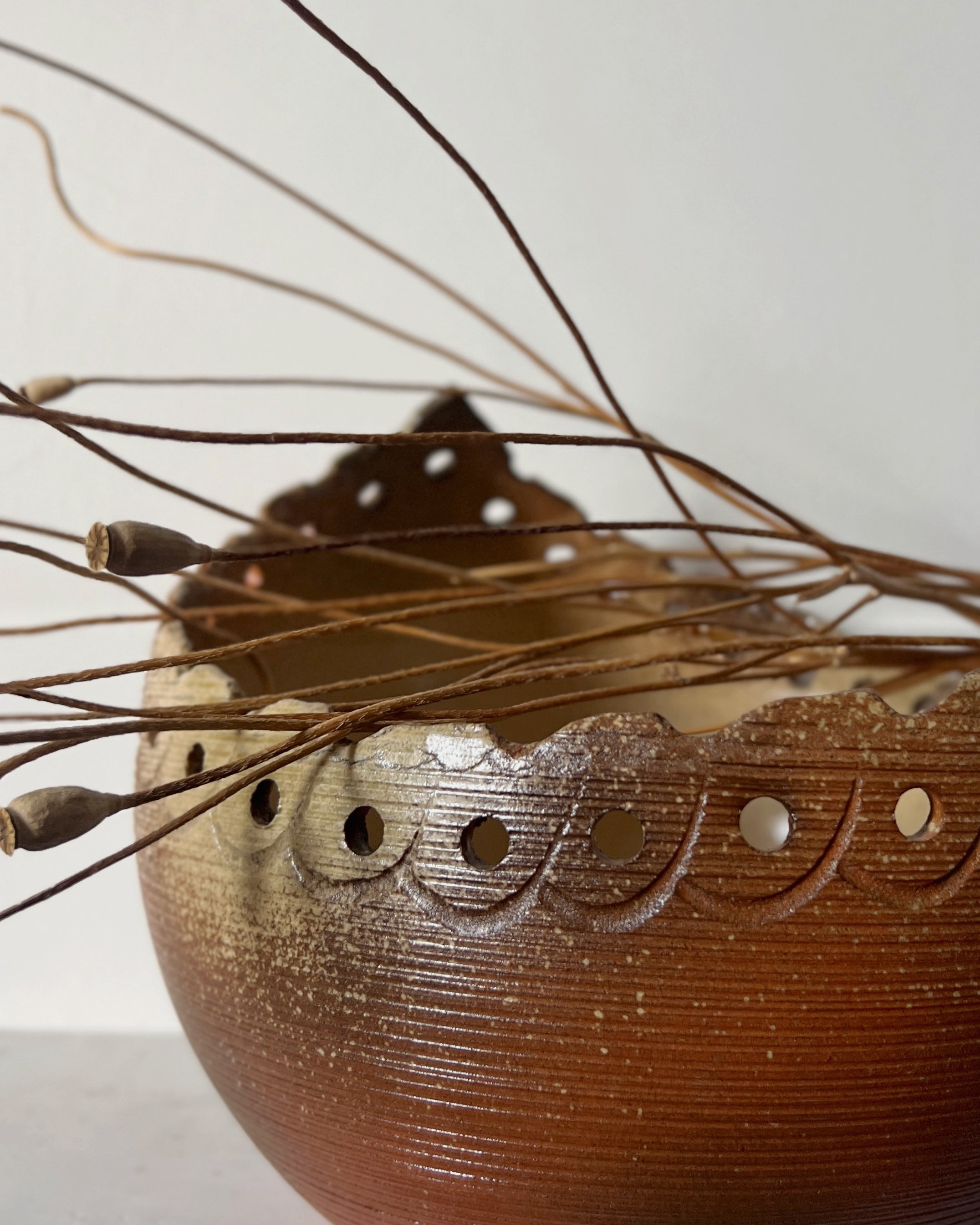 vintage ceramic vessel