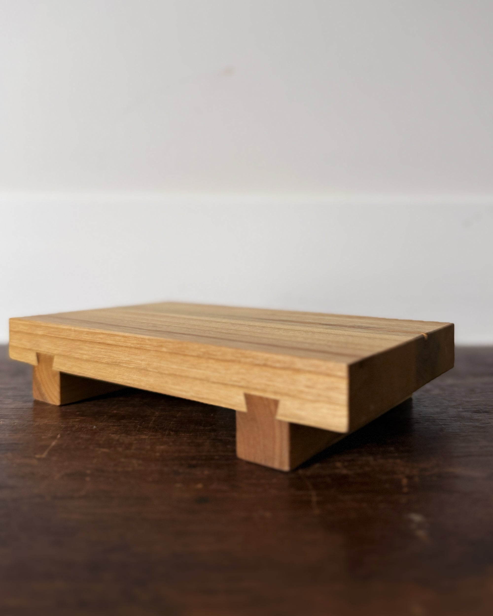 wooden sushi serving stand