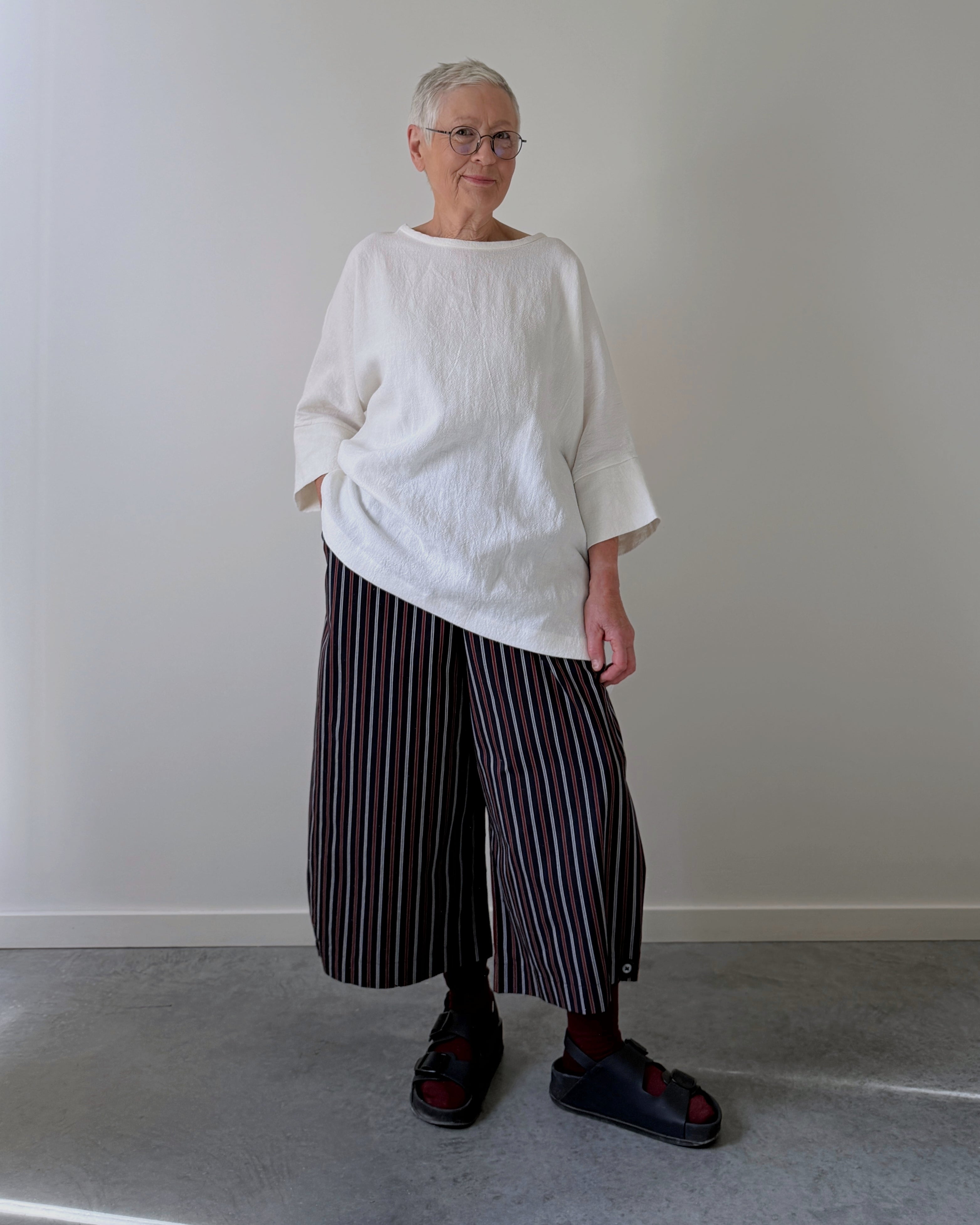 LJ struthers : striped cotton pants