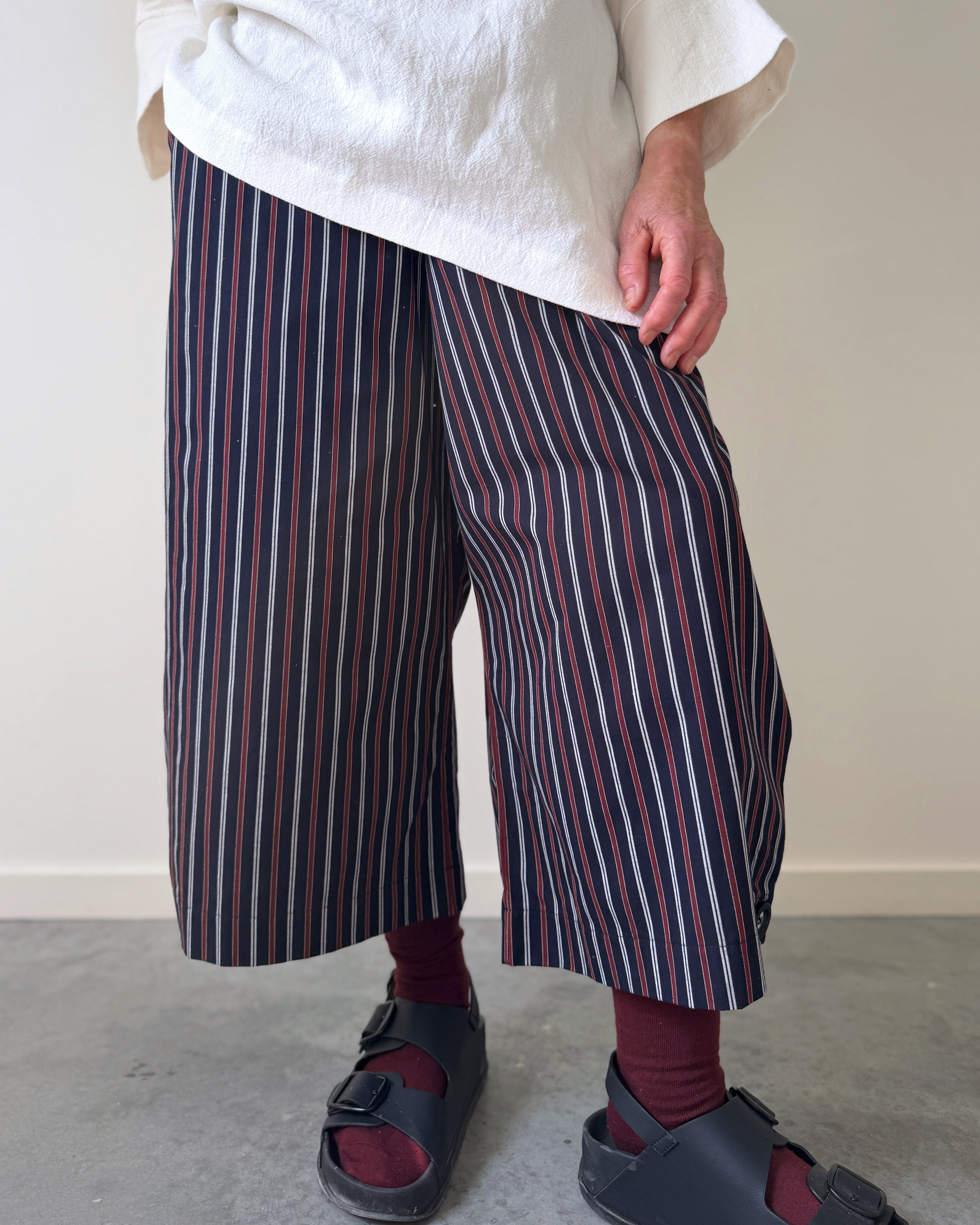 LJ struthers : striped cotton pants