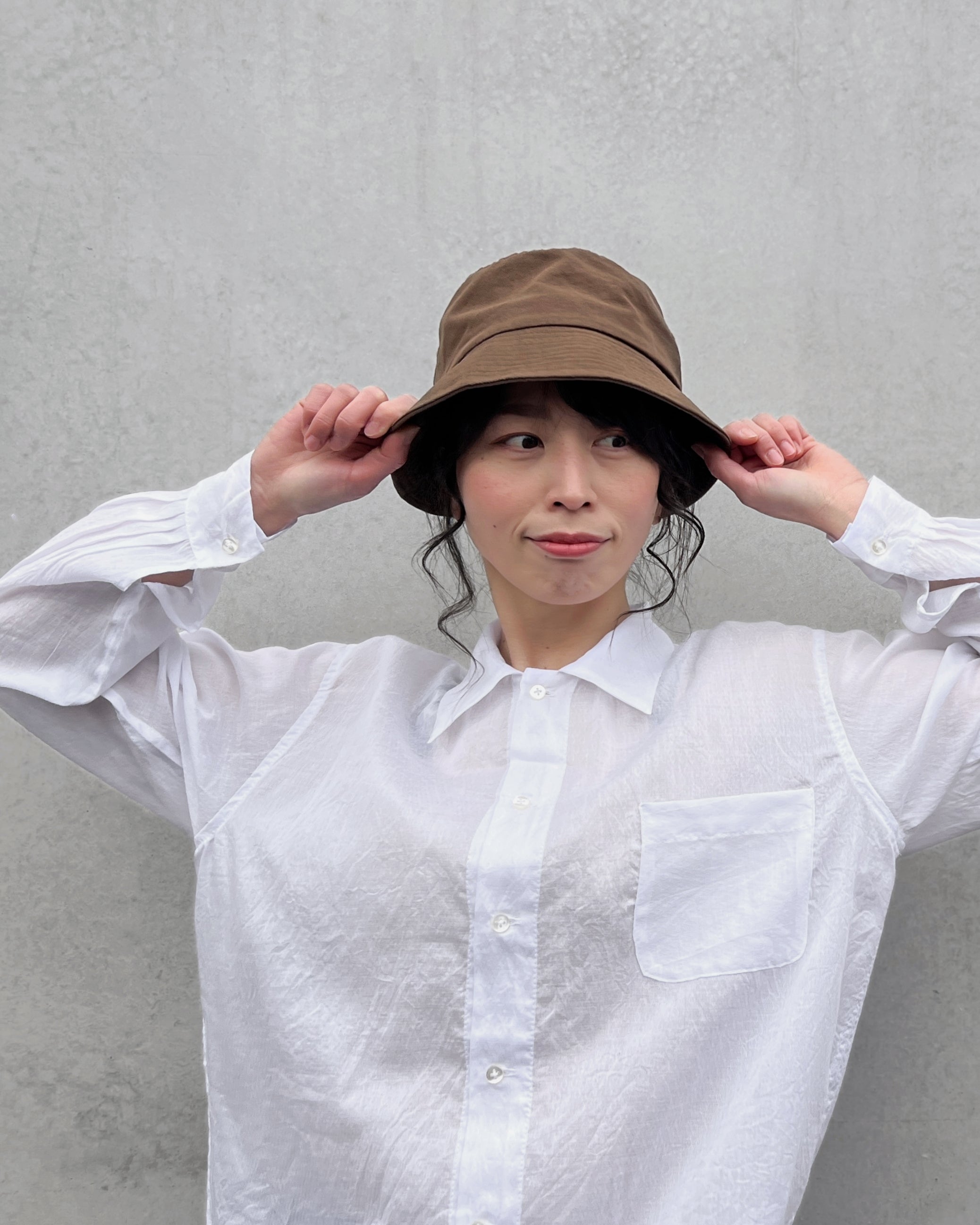 'm' for the maker : natsu bucket hat in coffee