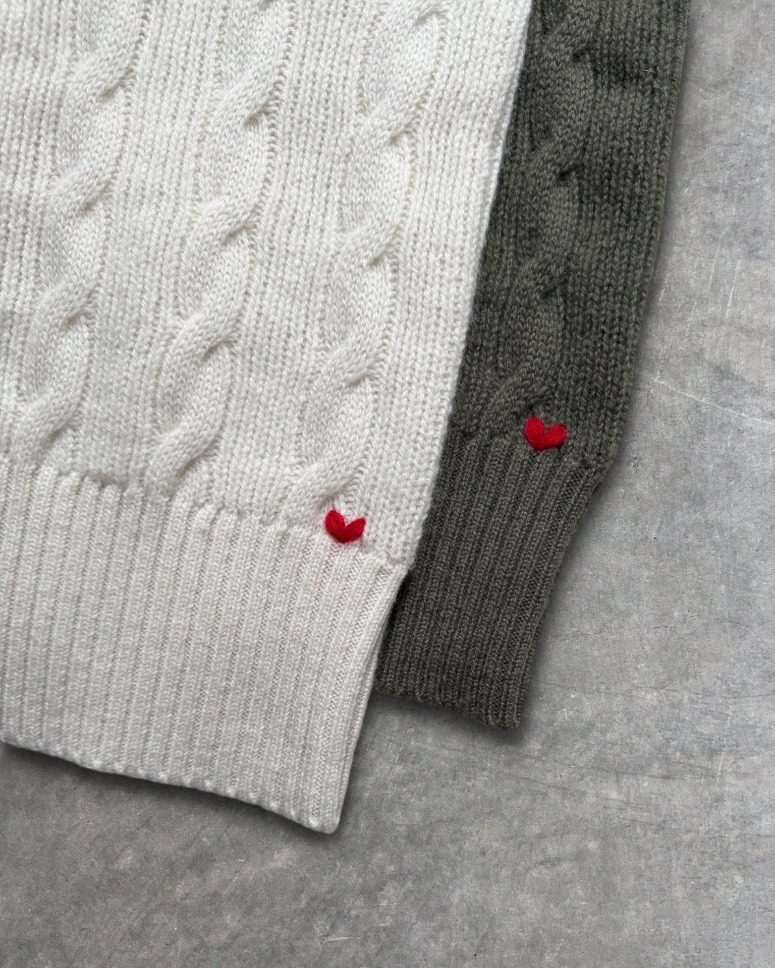 cashmerism : cable knit crew pullover in avocado