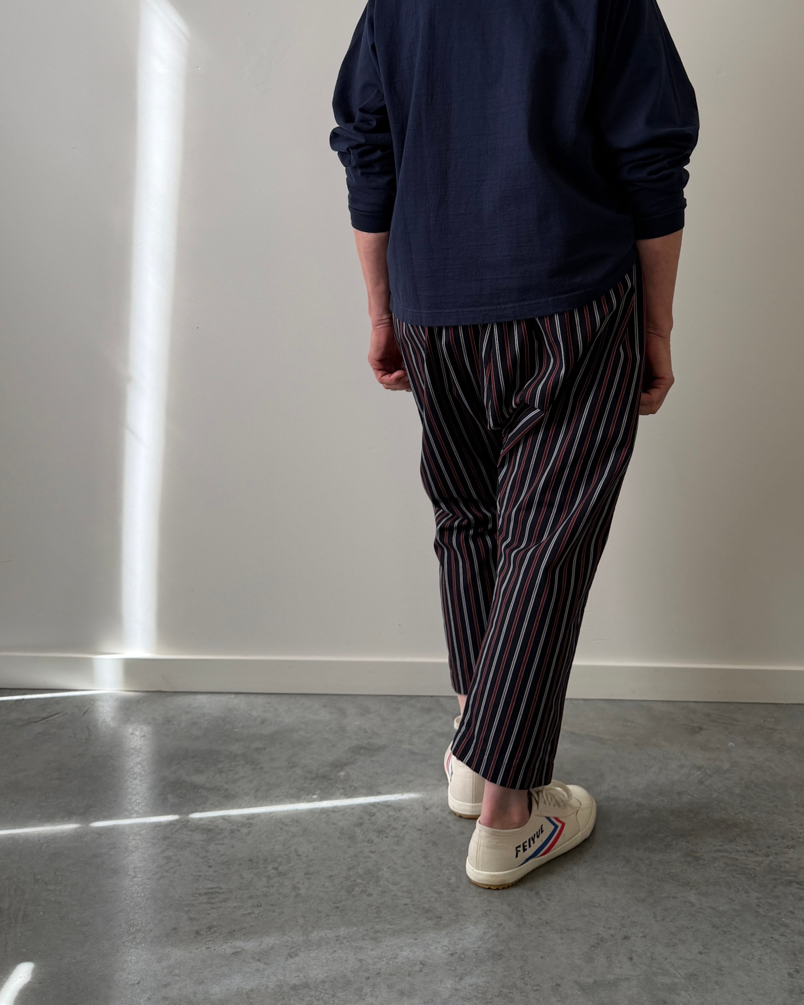 LJ struthers : striped cotton pants