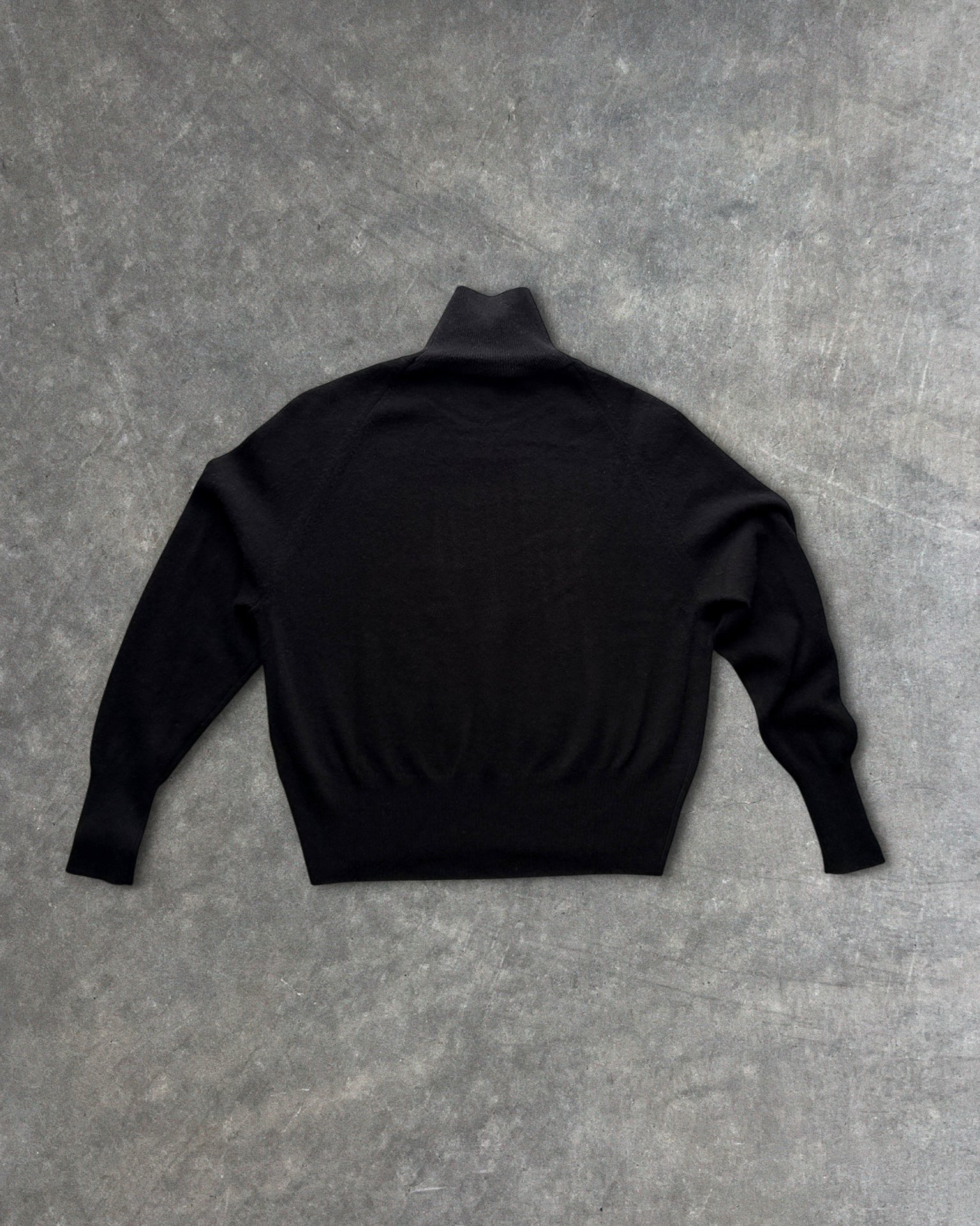cashmerism : dropped raglan high neck pullover in black