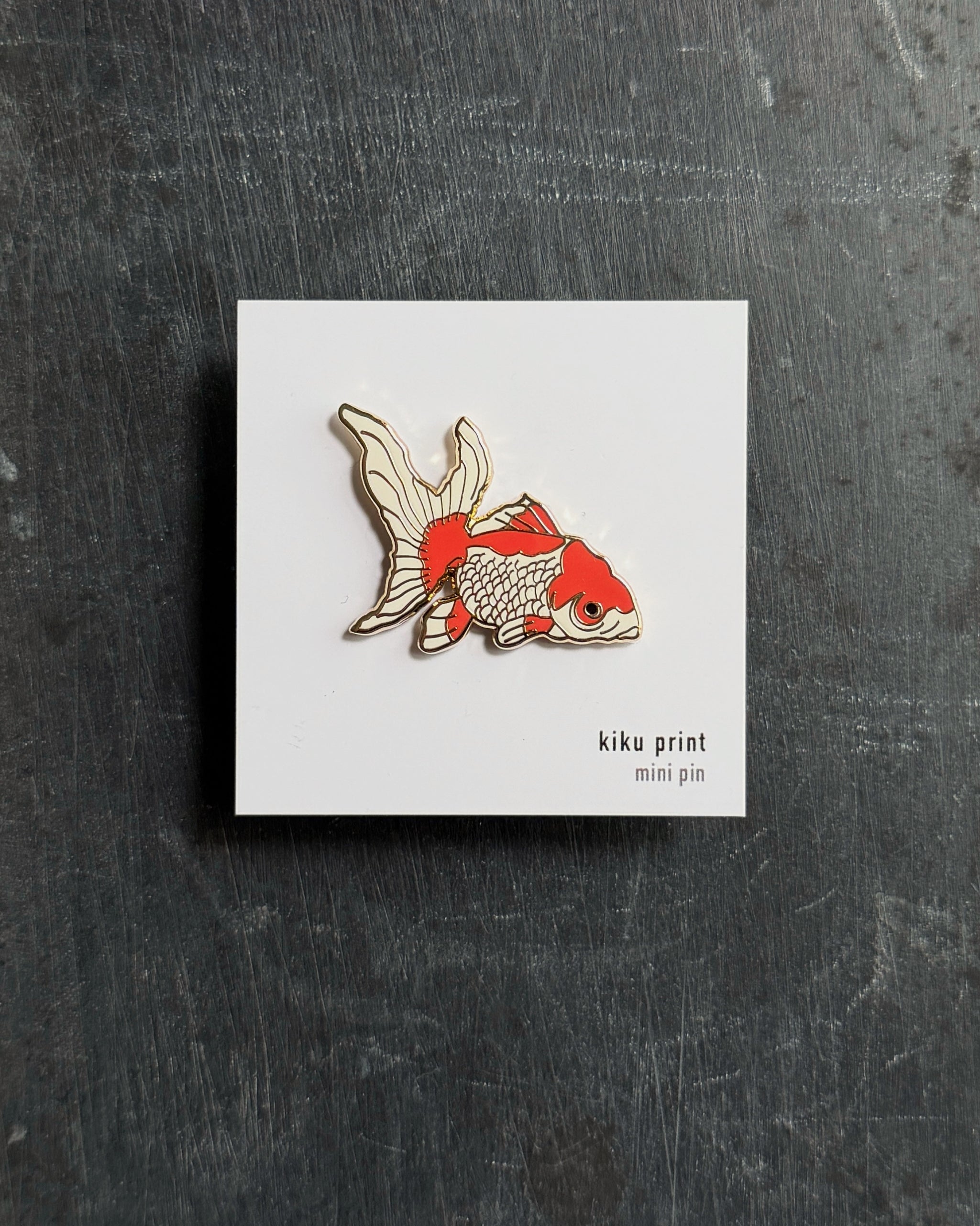 kiku print : enamel mini pin