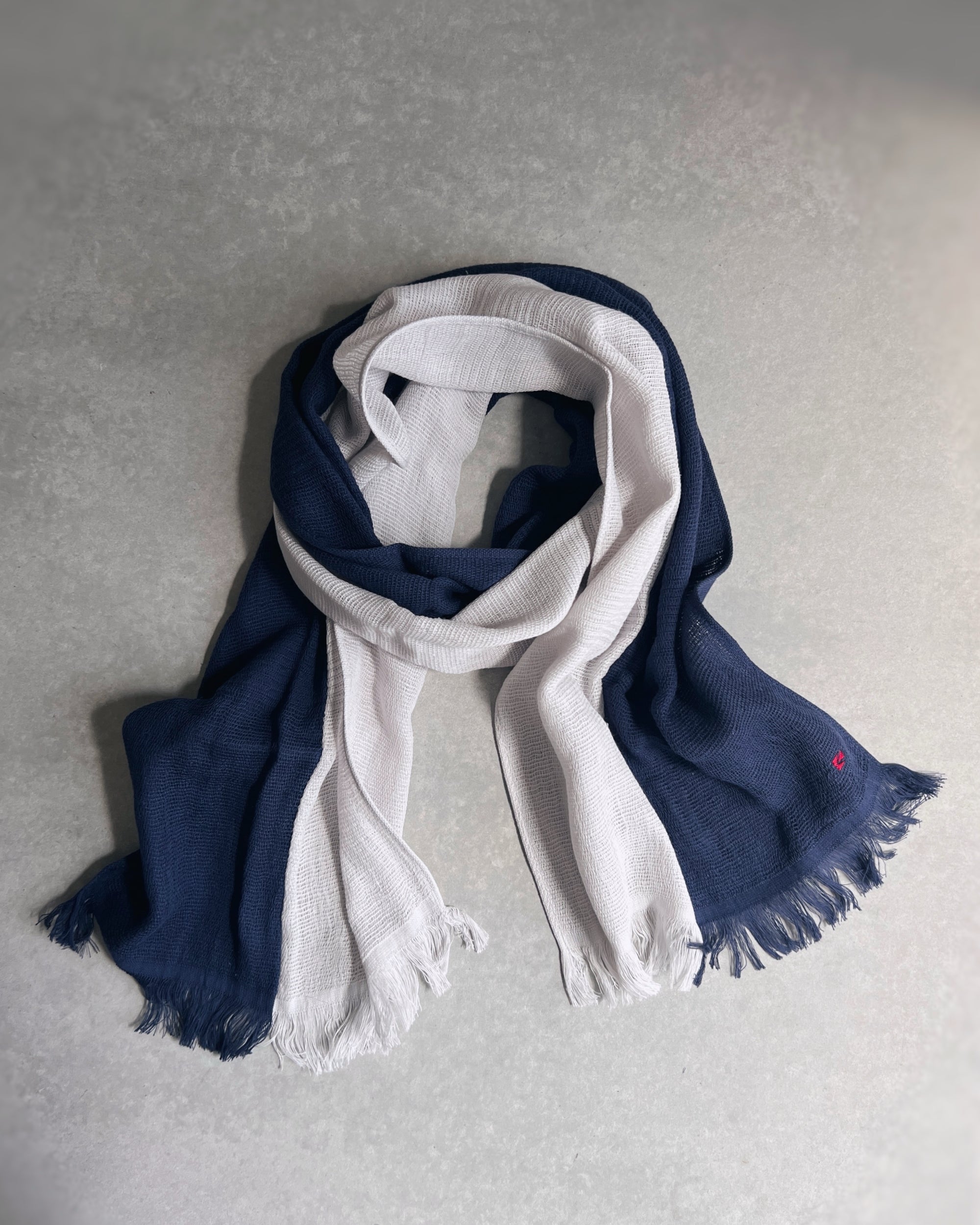 hac : cotton scarf in lapis & moonlight