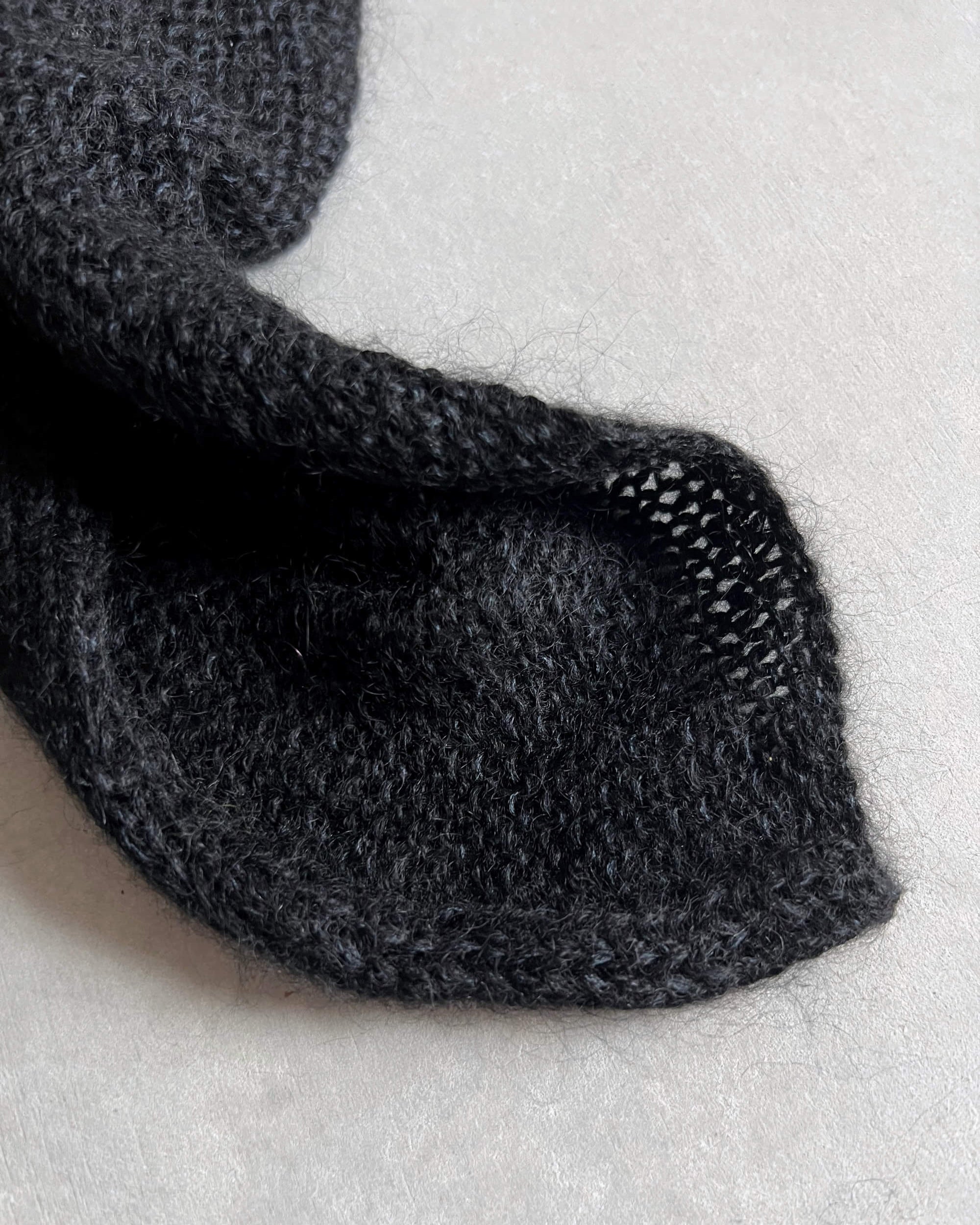 karakoram : alpaca mohair scarf in carbon