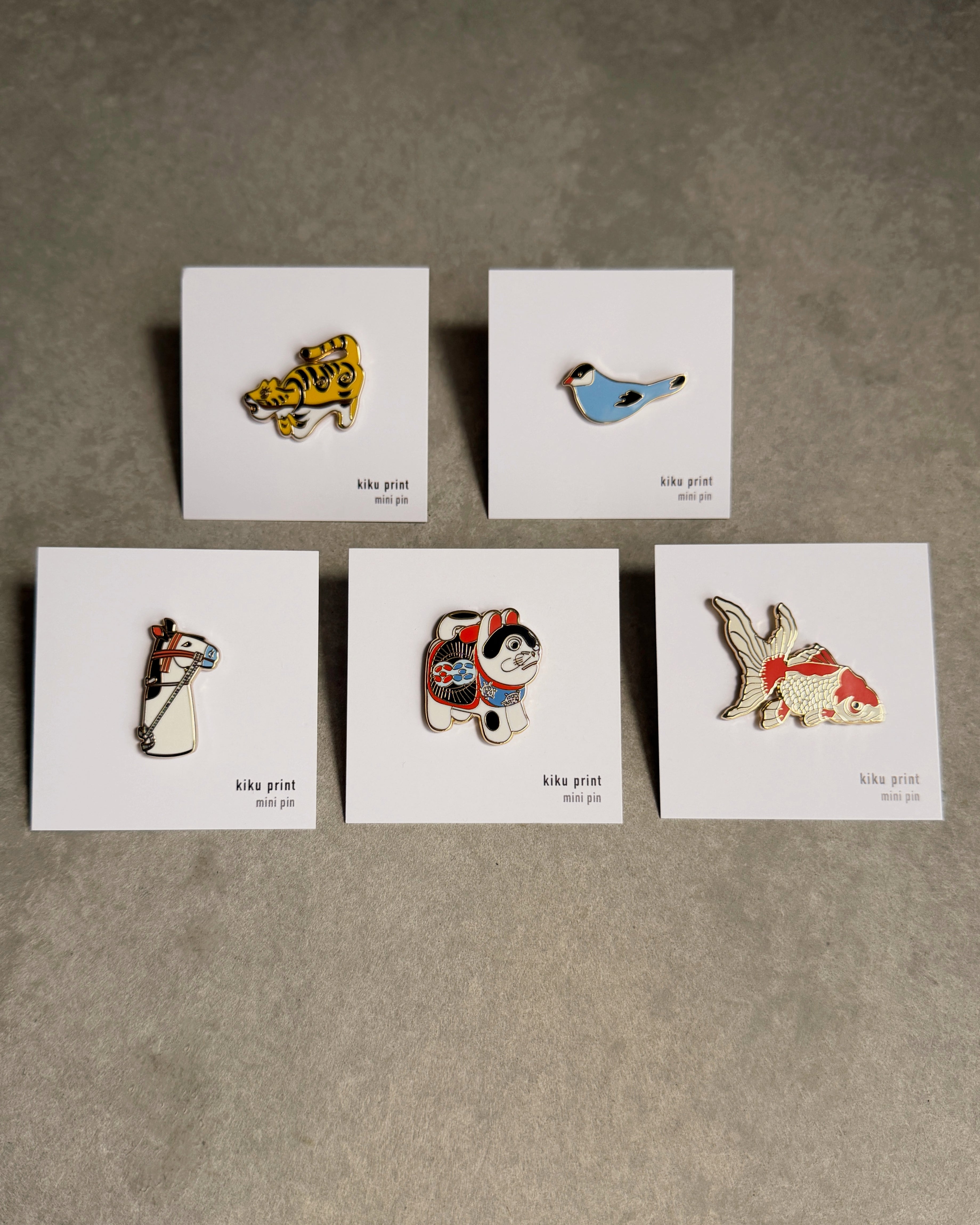kiku print : enamel mini pin