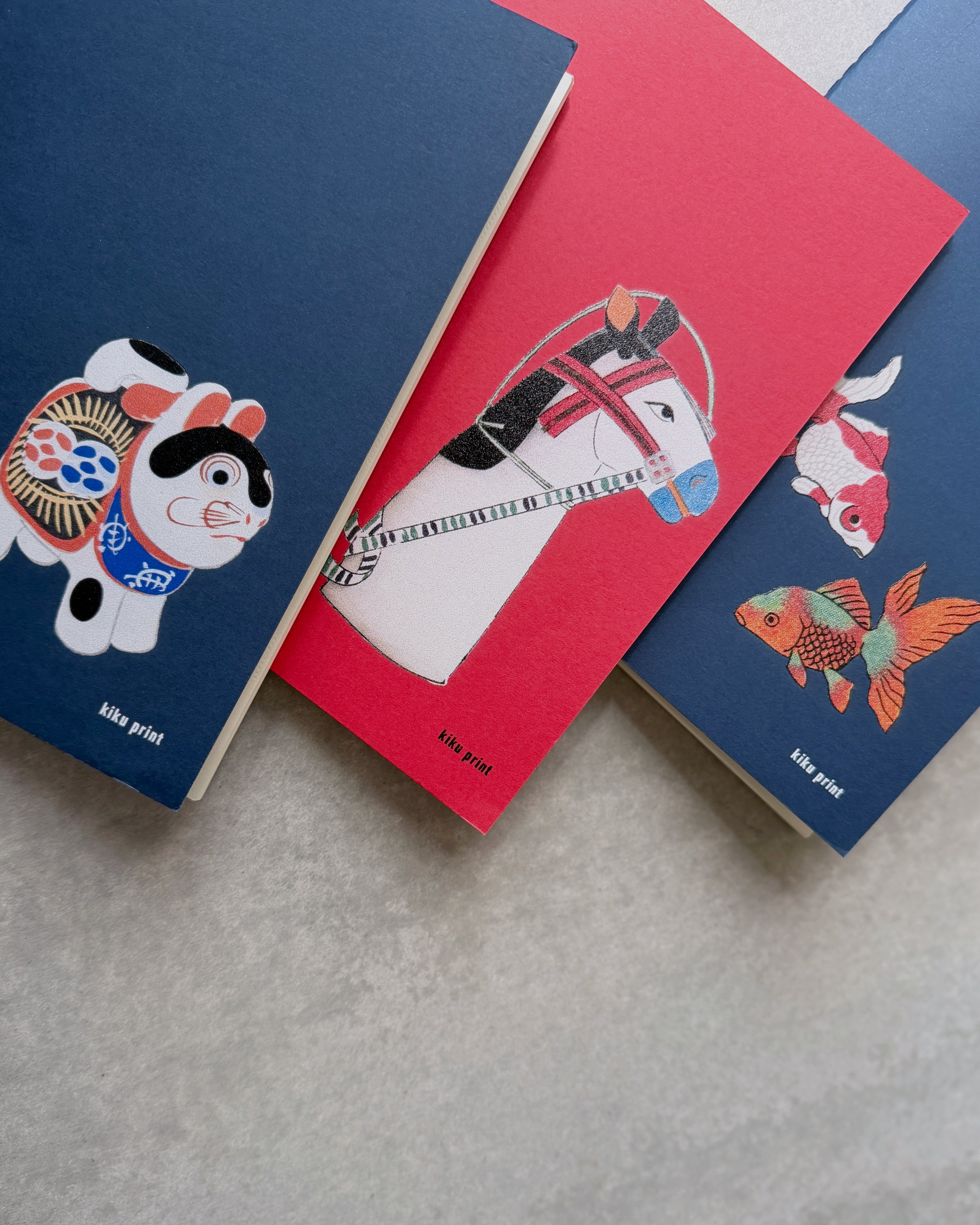 kiku print : A5 notebook - goldfish