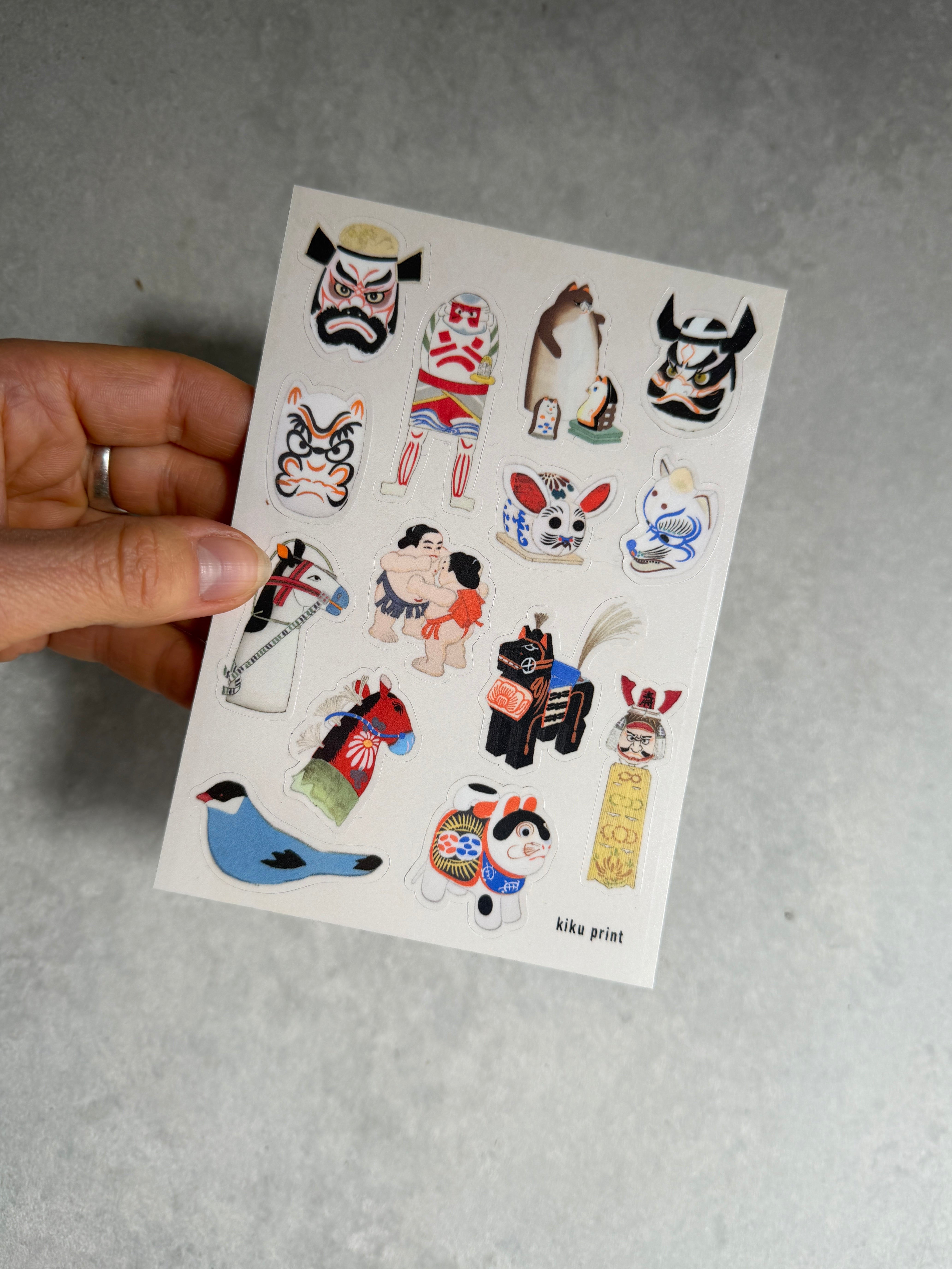 kiku print : vinyl sticker sheet - omocha
