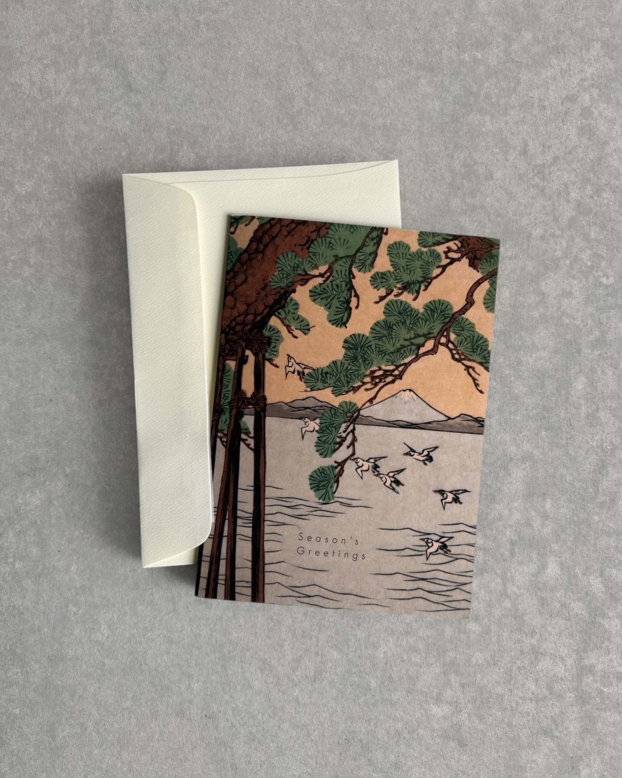 kiku print : christmas card - Japanese pine
