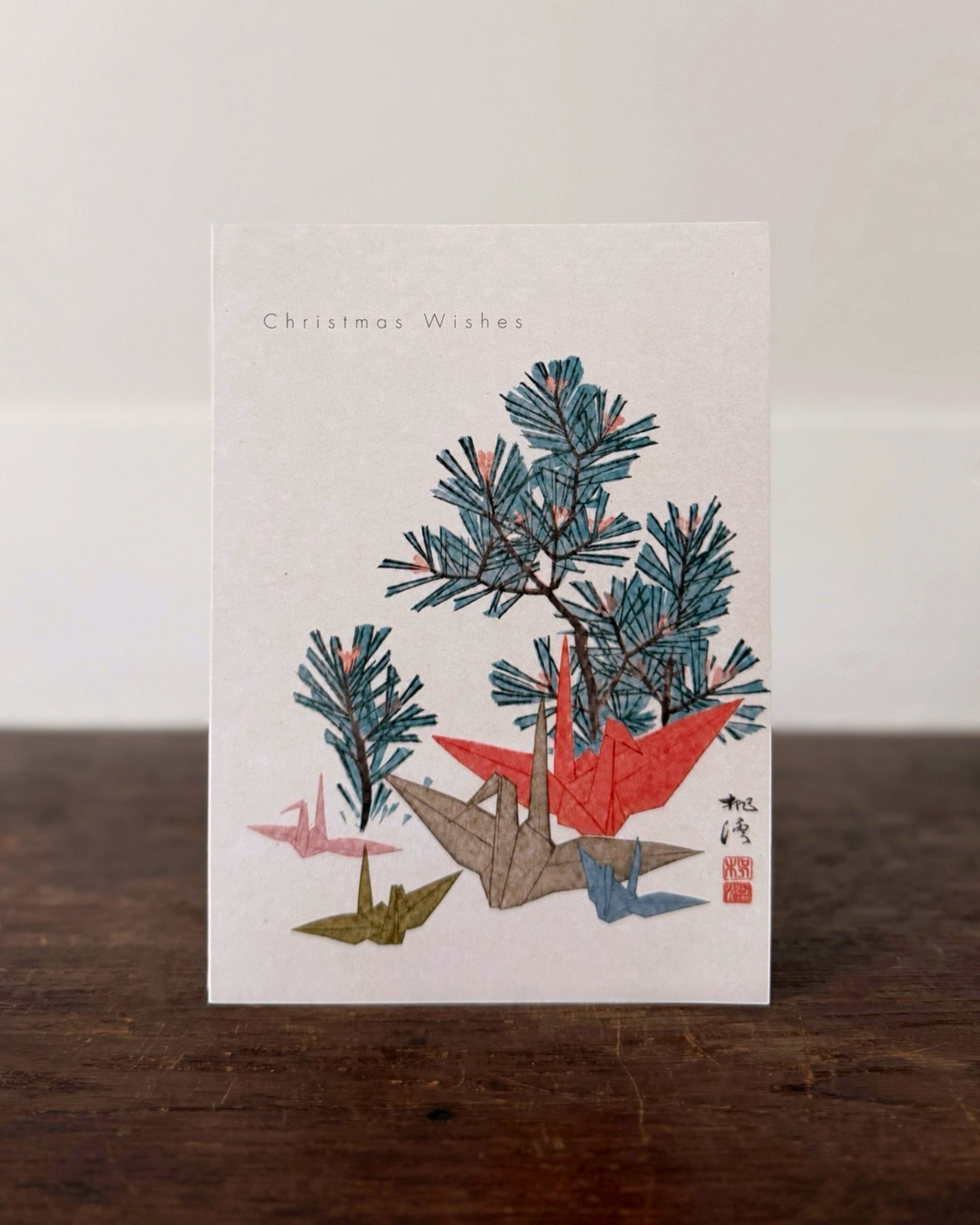 kiku print : christmas card - festive origami