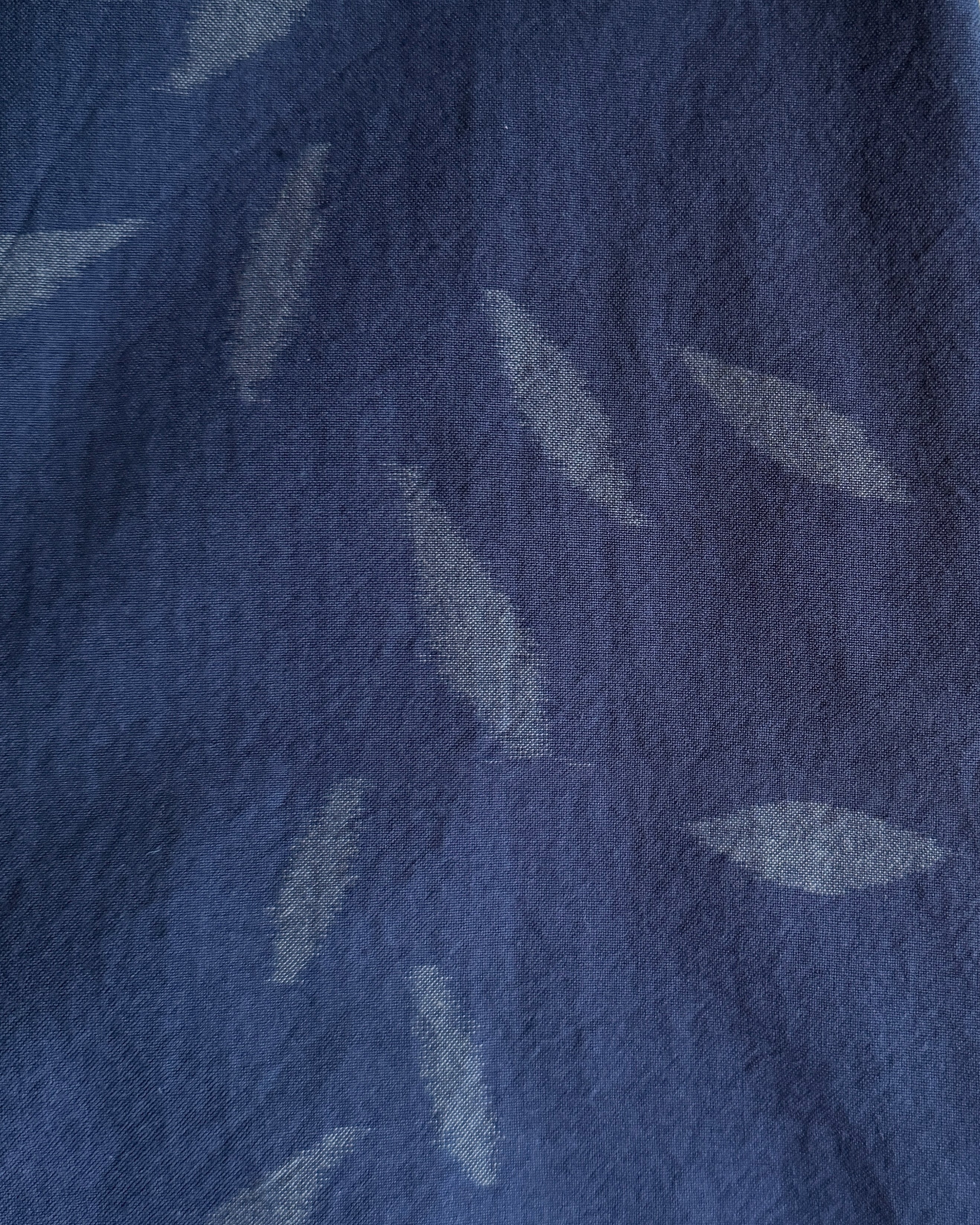 Kasuri : leaves long sleeve dress