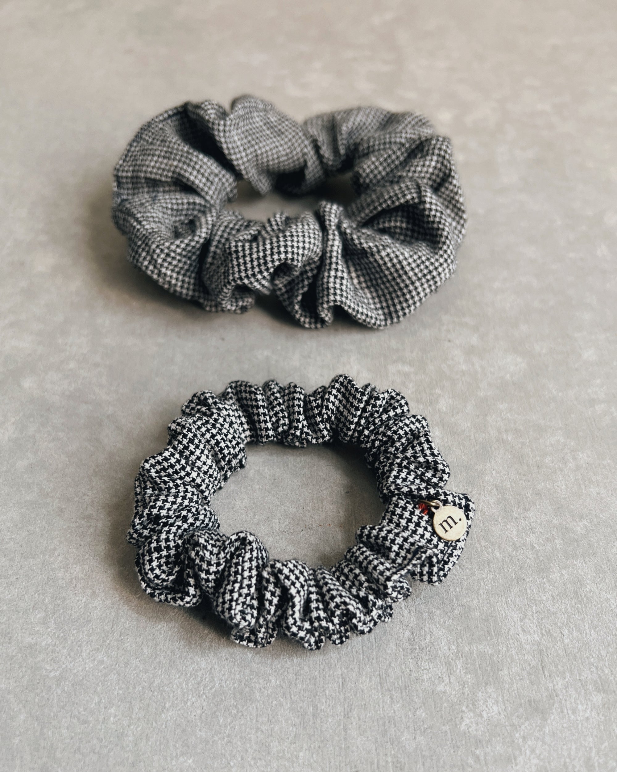 hand made linen scrunchie, sewn in tasmania
