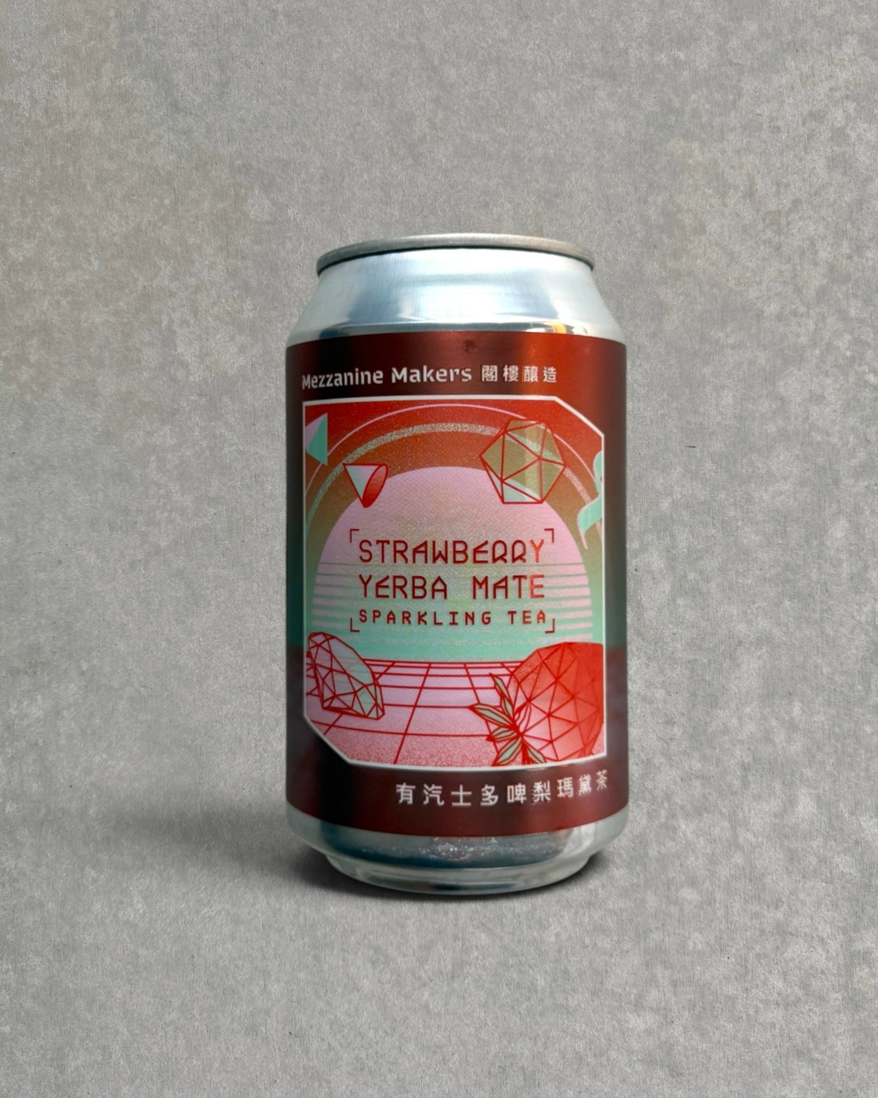 Mezzanine Makers : strawberry yerba mate sparkling tea 330ml