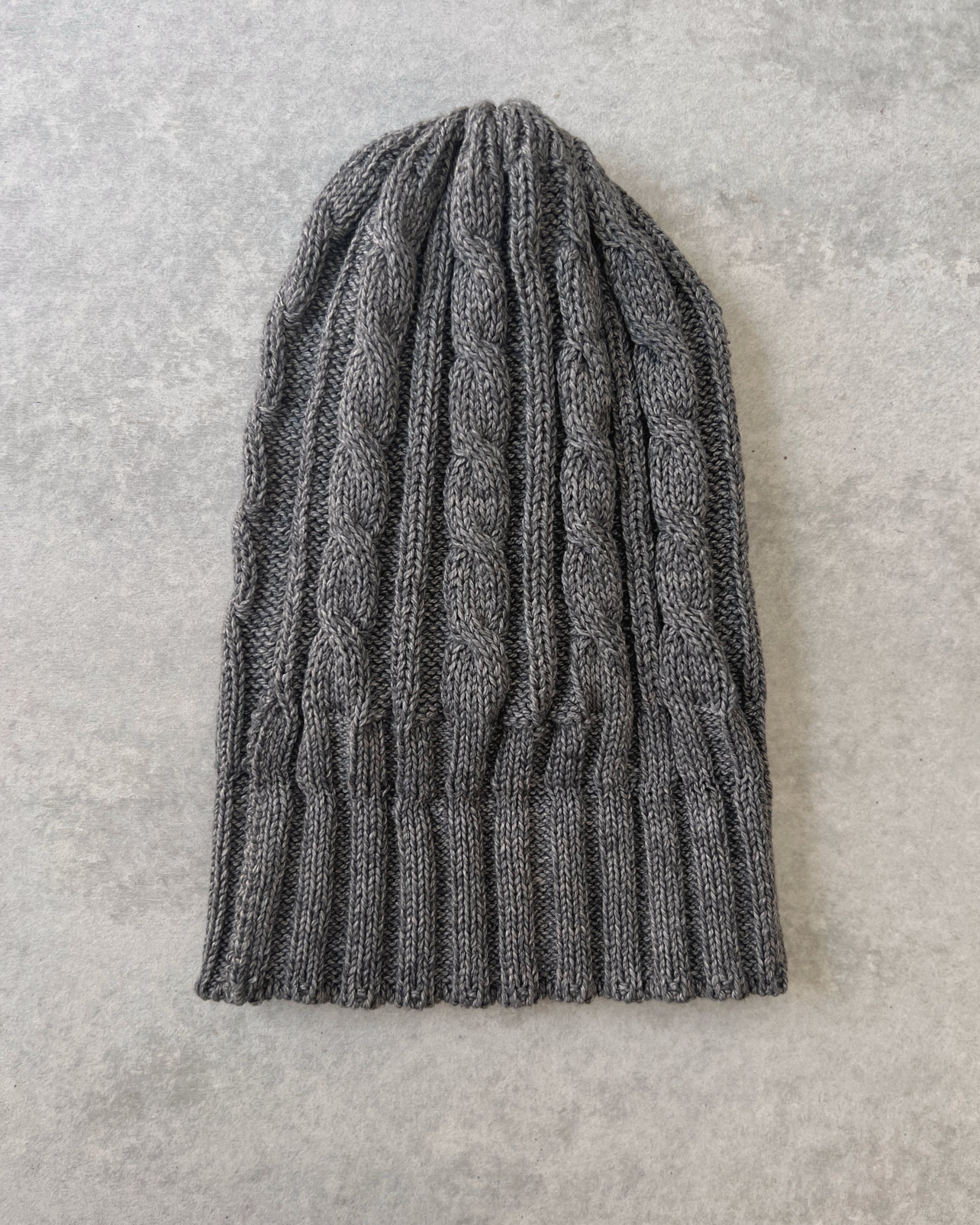 Japanese cotton cable knit beanie
