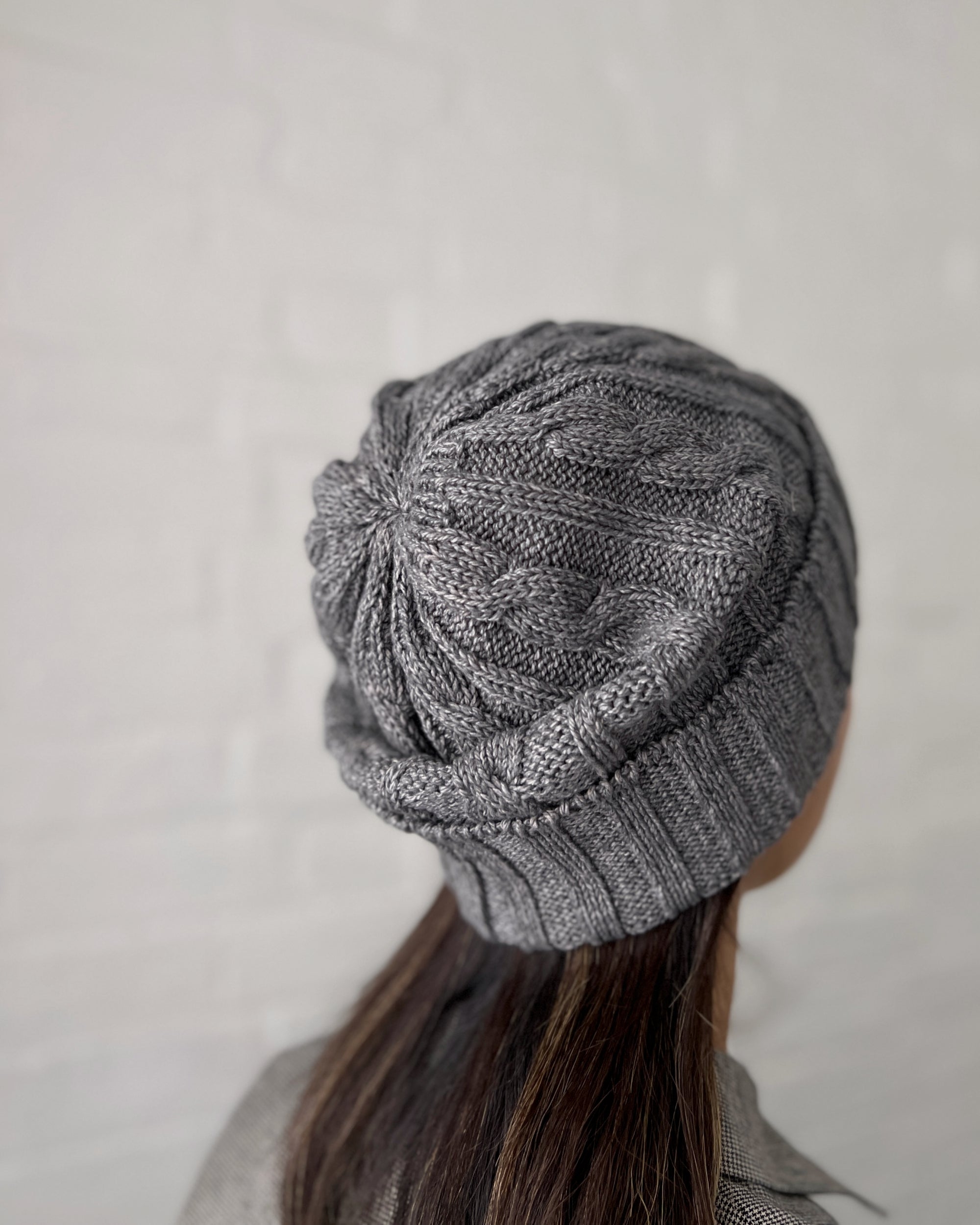 Japanese cotton cable knit beanie