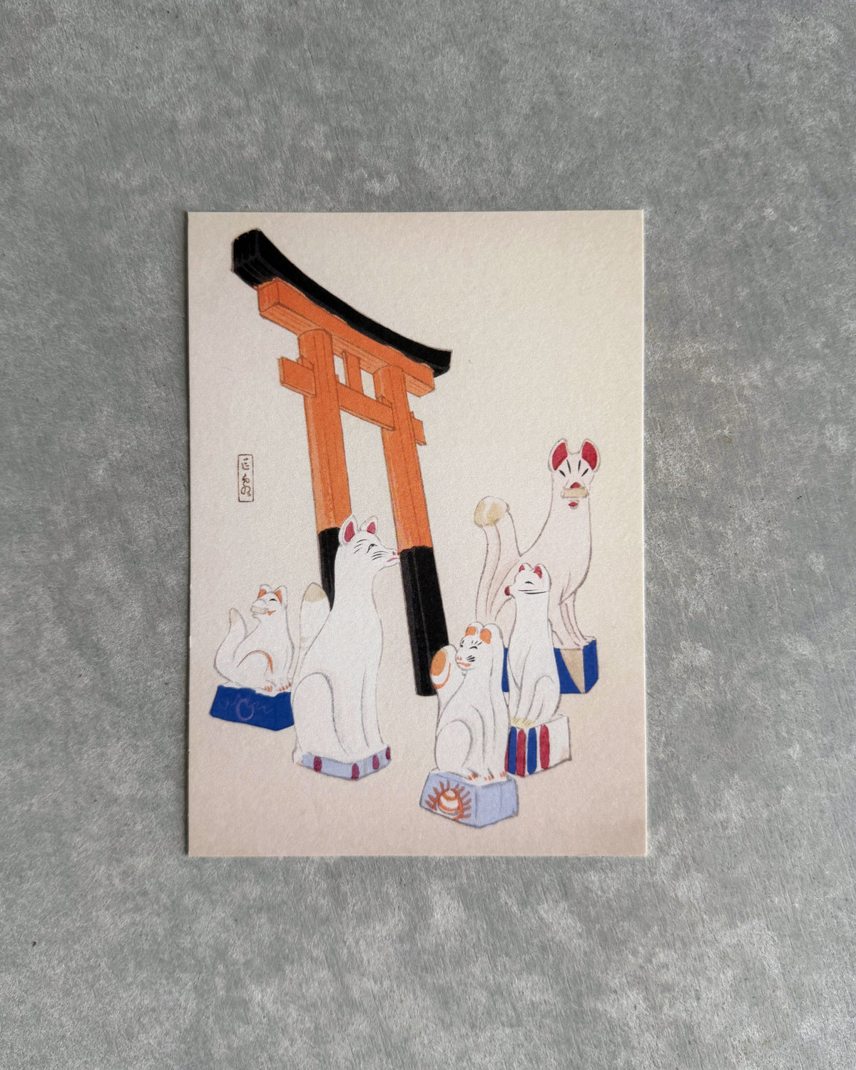 kiku print / postcard : kitsune tori gate | the maker