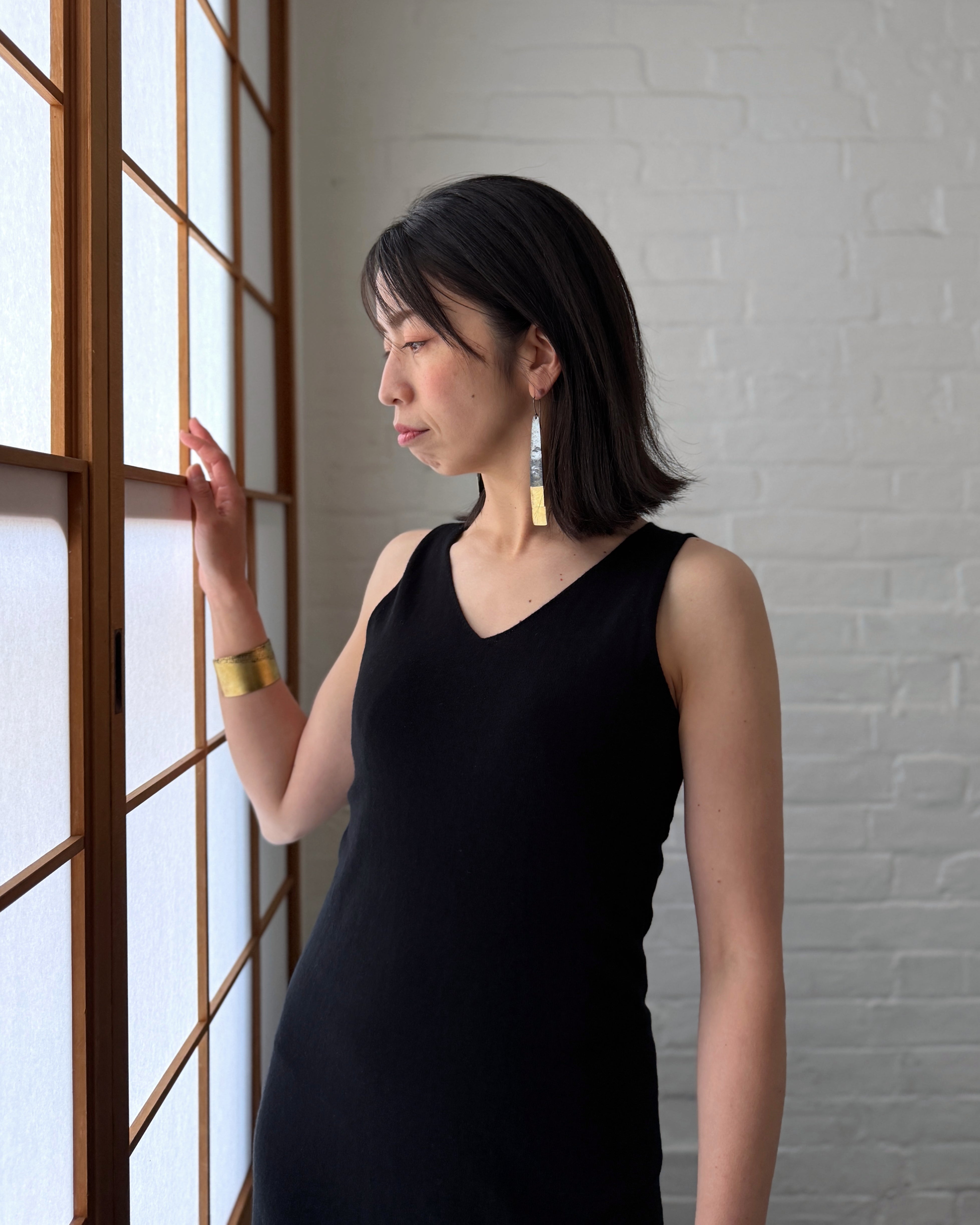 cashmerism : sorrento maxi slip dress in black