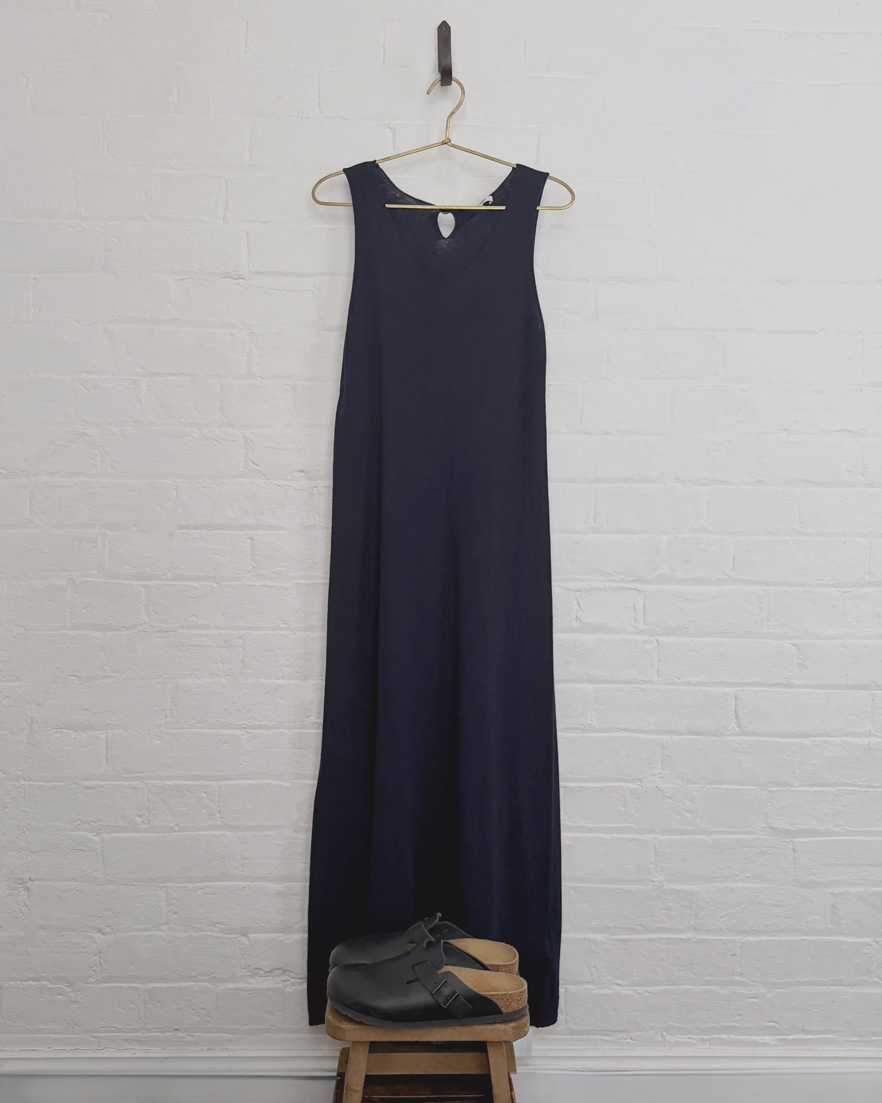 cashmerism : sorrento maxi slip dress in navy