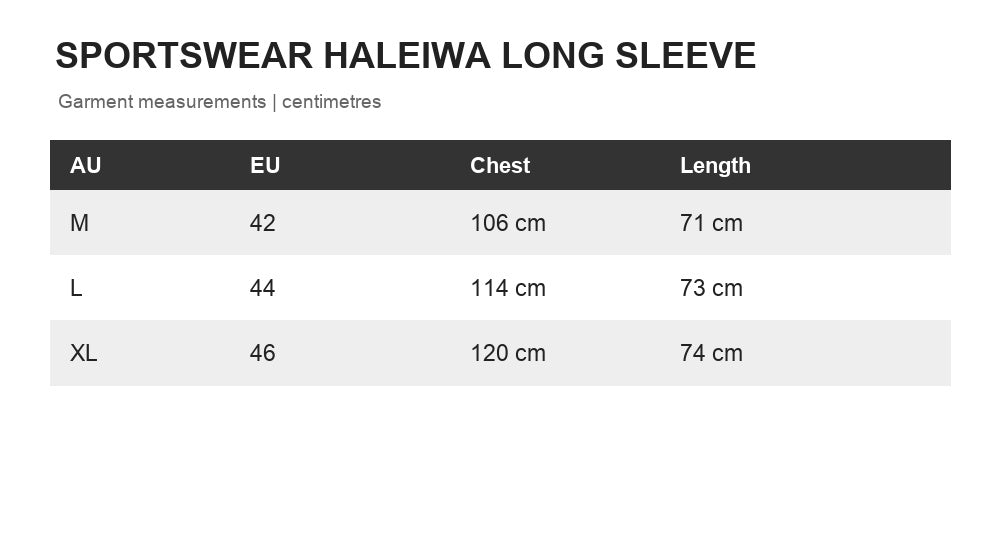 Sunray Sportswear : haleiwa long sleeve t-shirt in dark slate