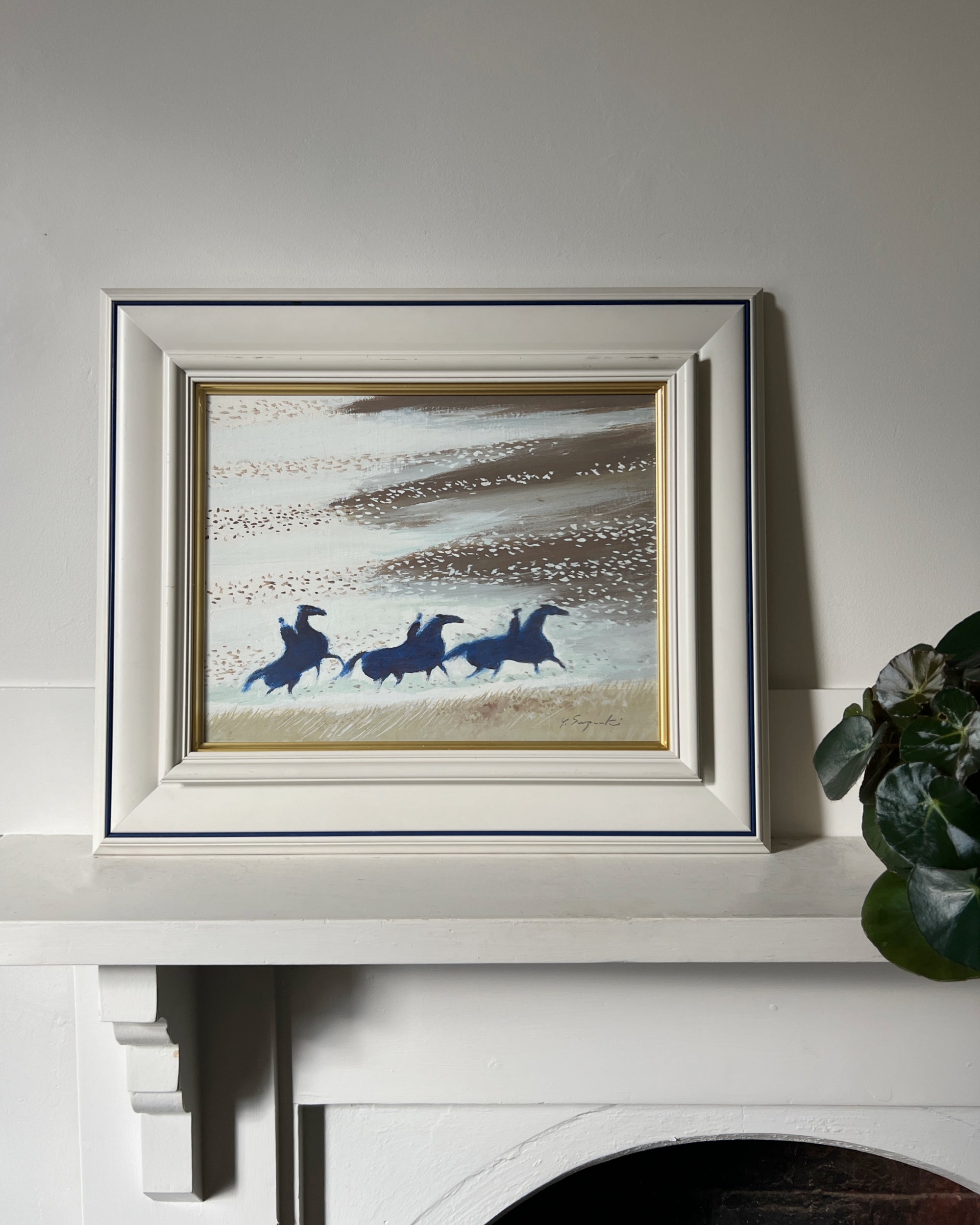 vintage japanese horse painting